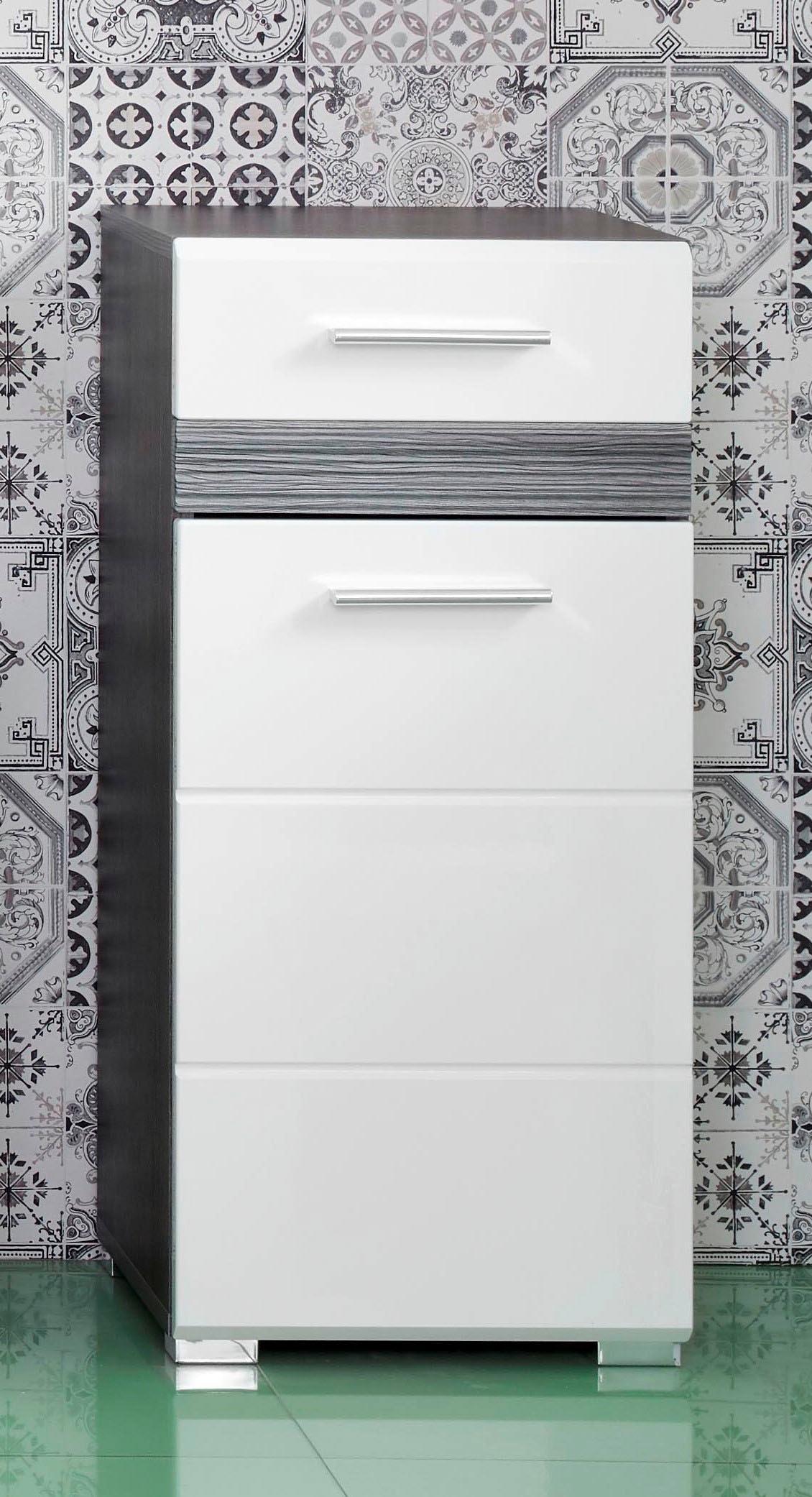 welltime Unterschrank "Toulon" Kommode mit 1 Tür & 1 Schublade - (B/T/H) 37/31/80 cm