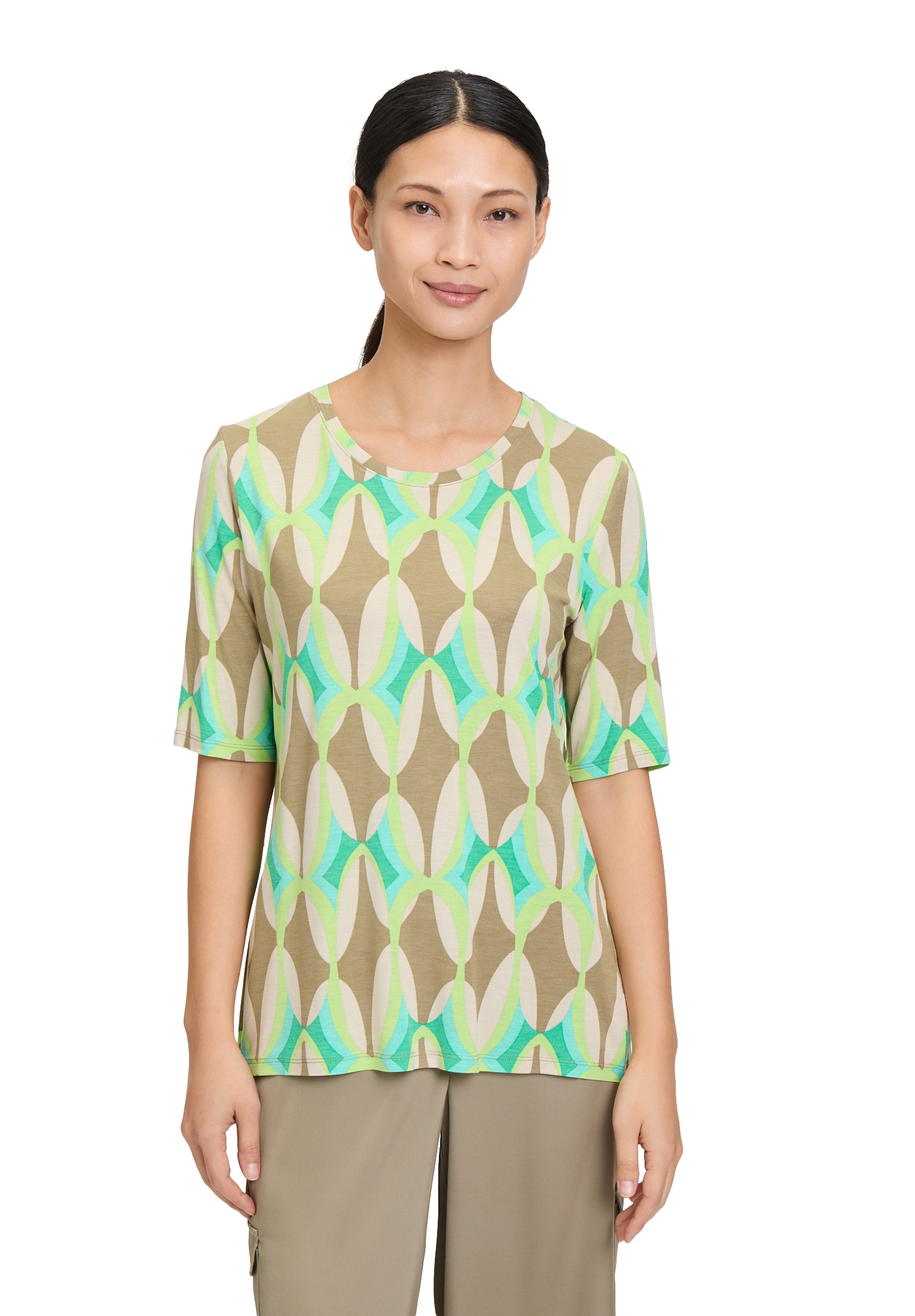 Betty Barclay Kurzarmshirt "Betty Barclay Damen Basic Shirt mit Print" 1 St günstig online kaufen