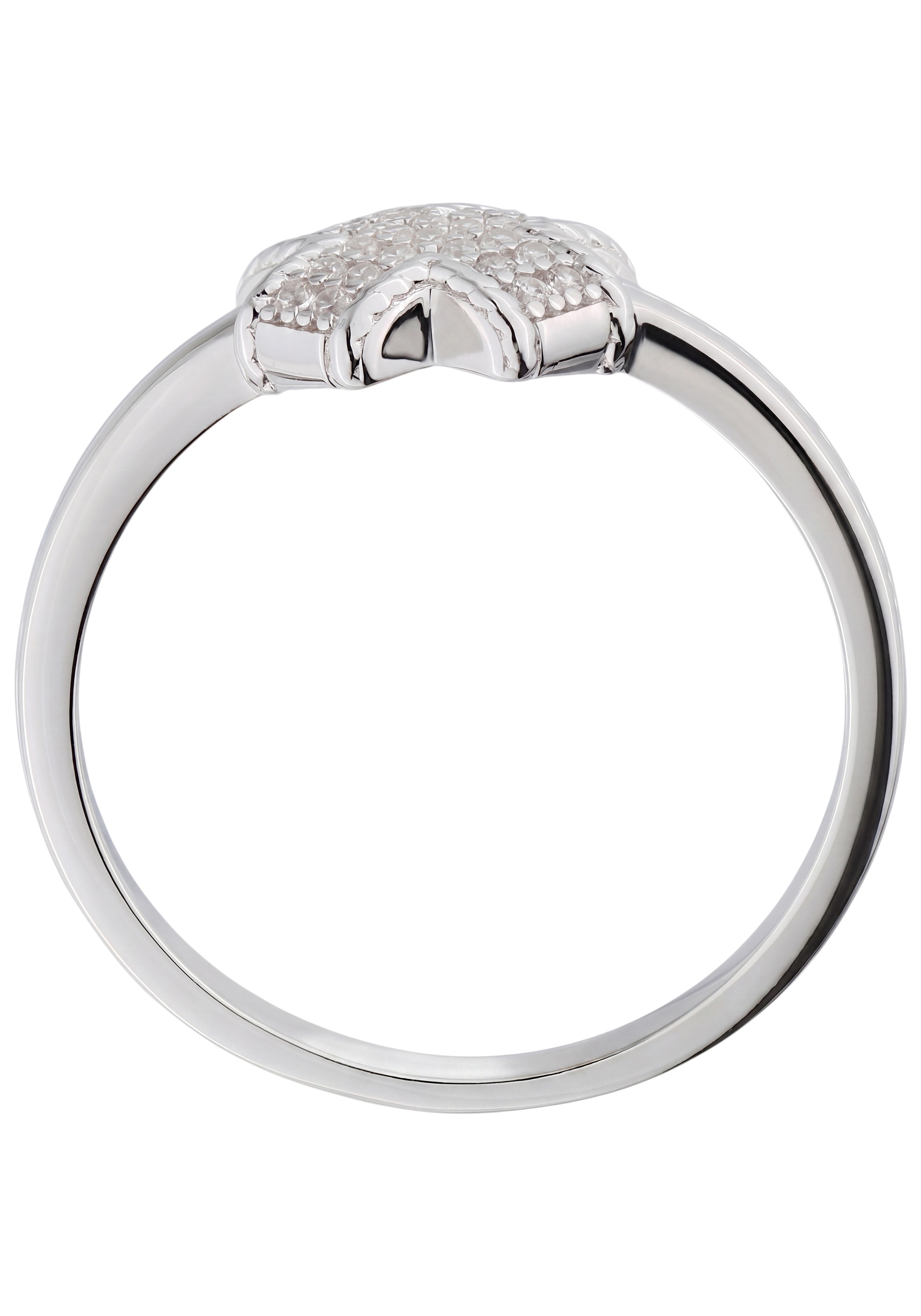 JOBO Silberring »Kreuz Ring« 925 Silber mit 28 Zirkonia
