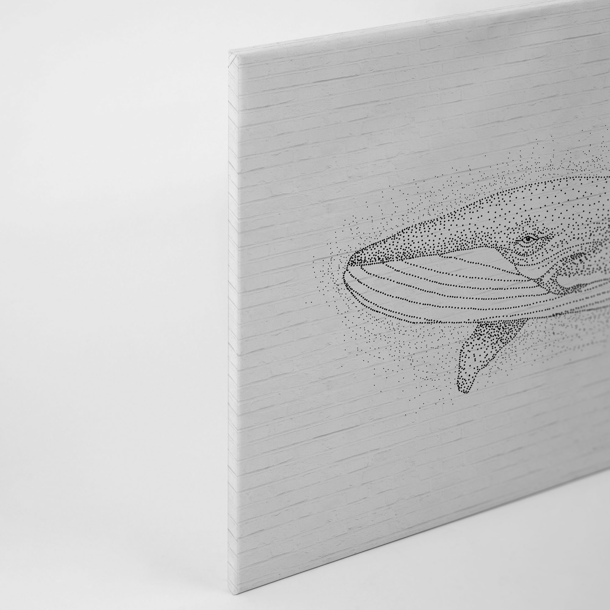 A.S. Création Leinwandbild »titan«, Kunst-Tiere-Kinder, (1 St.), Schwarz-Weiß Zeichnung Wal Keilrahmen Leinwand-Bild Wohnzimmer modern