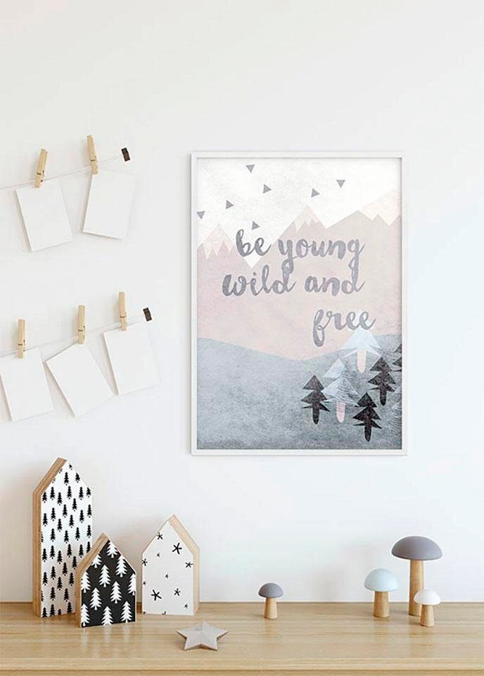 Komar Poster »Wild and Free« Sprüche (1 St.)...
