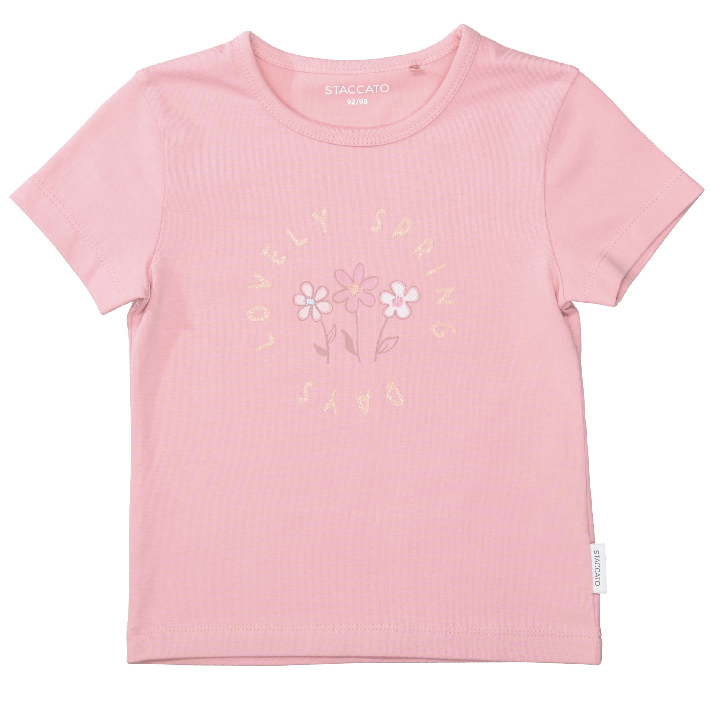 STACCATO T-Shirt 2 tlg. 2er Pack, bedruckt und mit Schmetterlings-Muster, für Girls