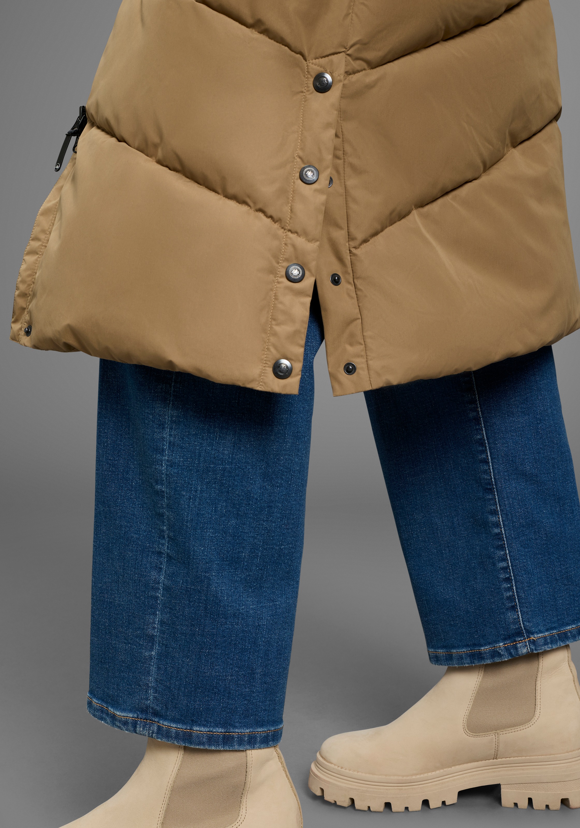 Thumbnail - Polarino Steppmantel aus wasserdichtem & windabweisenden Obermaterial, oversize Form