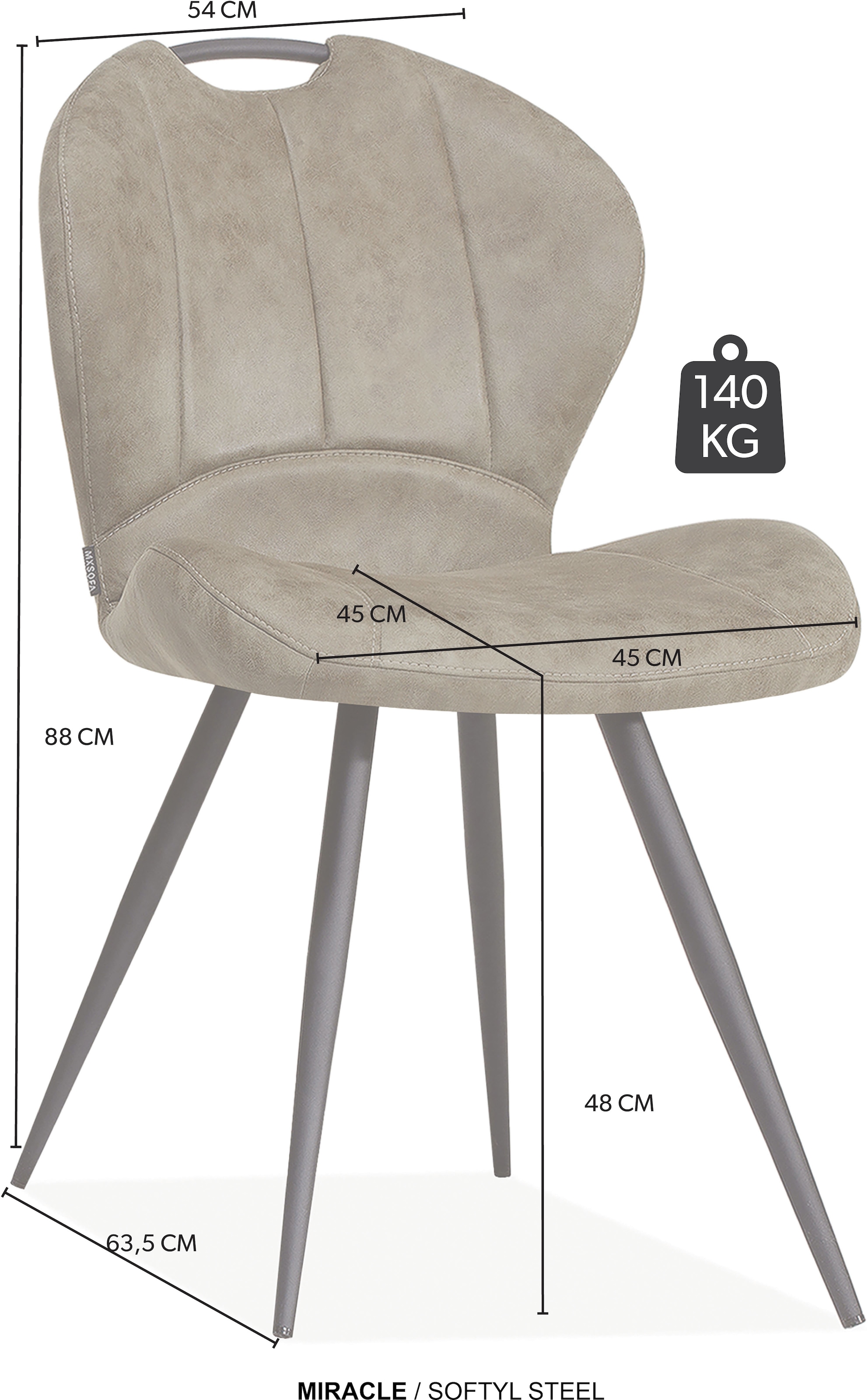 OMG Design Esszimmerstuhl »Miracle« (Set) 1 Stk.Esszimmerstuhl, pflegeleichter Bezug