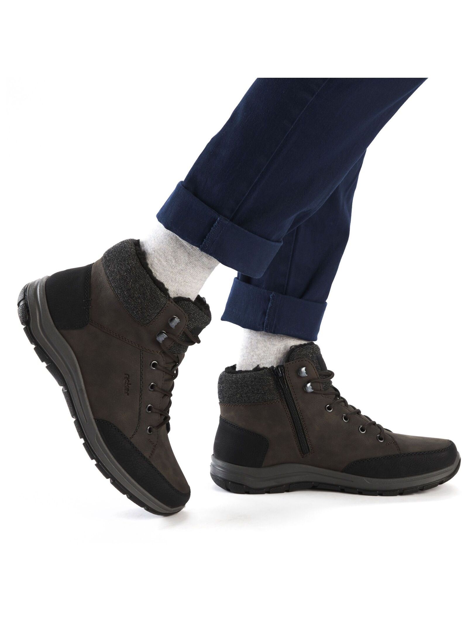 Rieker Schnürstiefelette »Rieker Stiefelette Lederimitat/Textil«