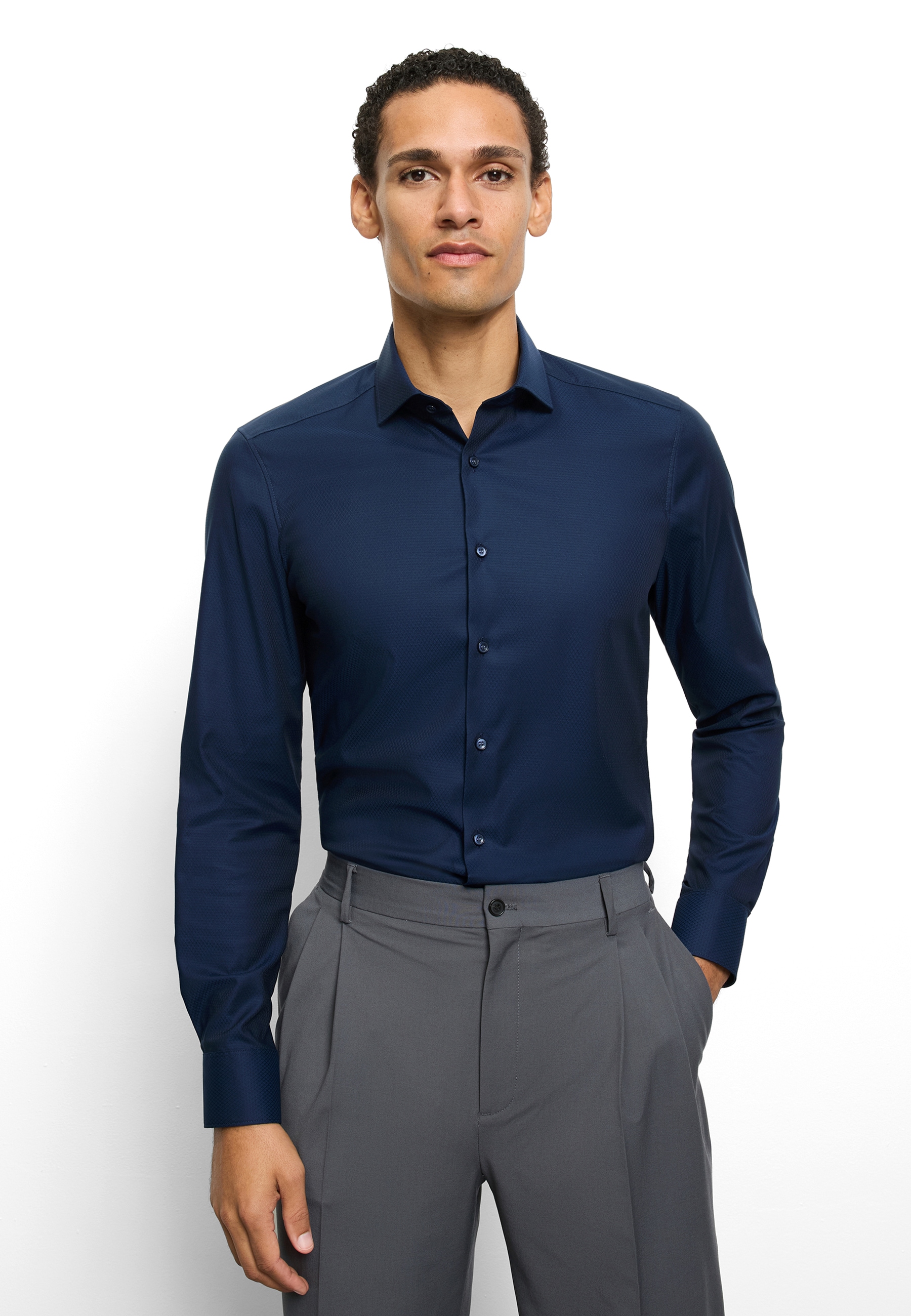 OLYMP Langarmhemd "Level 5" Businesshemd, body fit, Royal-Kentkragen, unifa günstig online kaufen