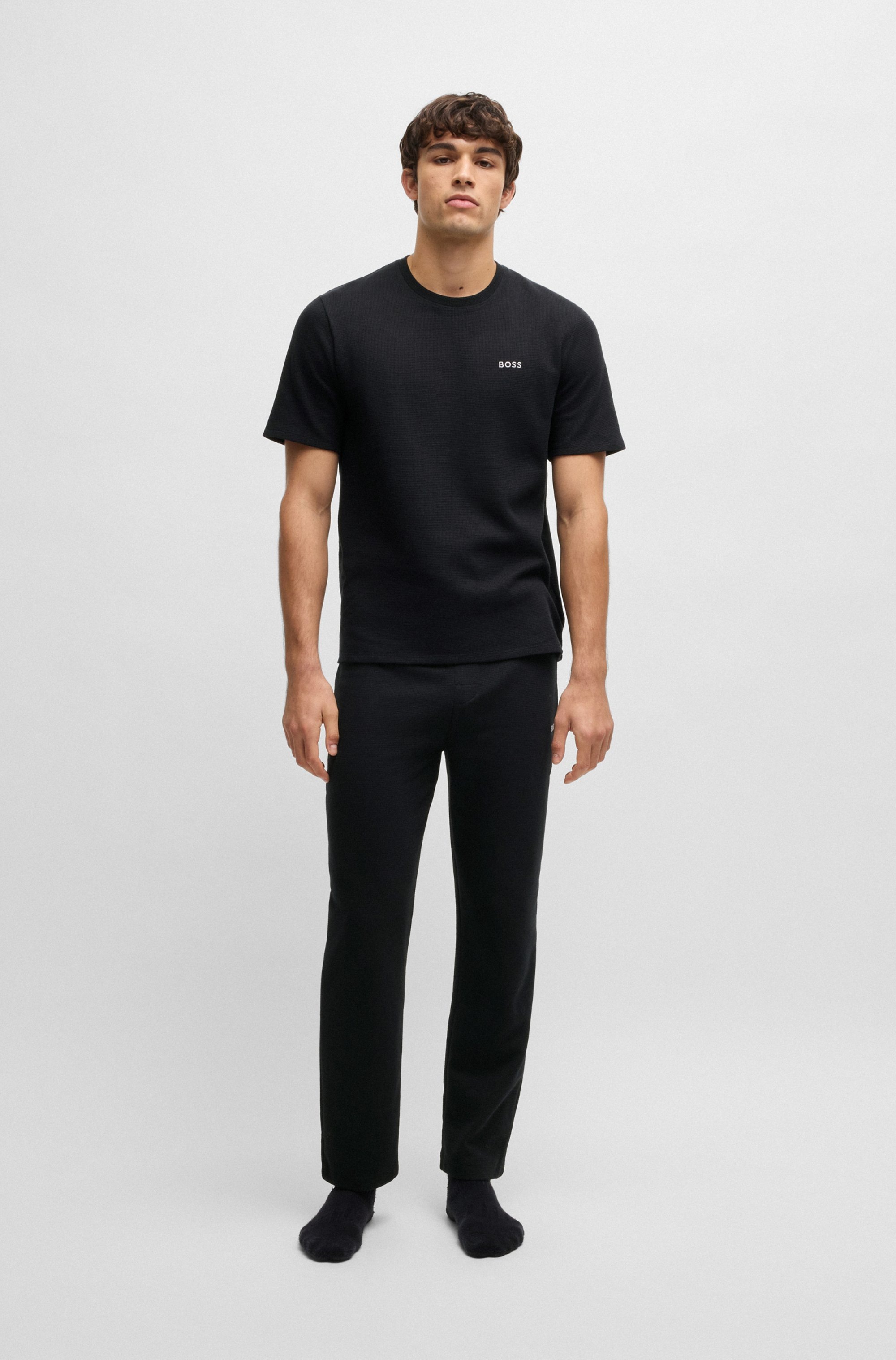 BOSS Pyjamahose »Waffle Pants«