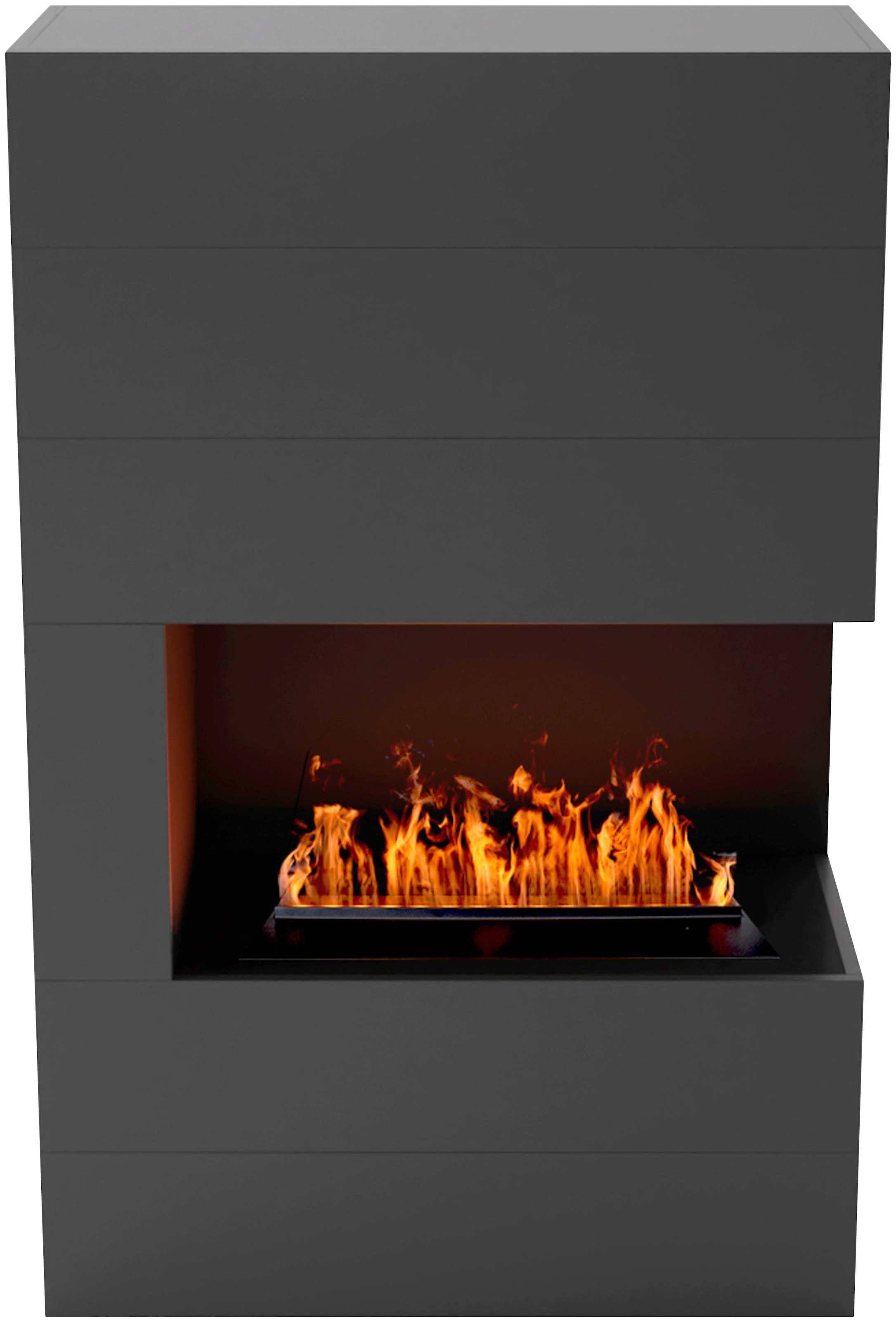 GLOW FIRE Elektrokamin »»Tucholsky, rechts offen««, Wasserdampfkamin mit 3D Feuer mit integriertem Knistereffekt