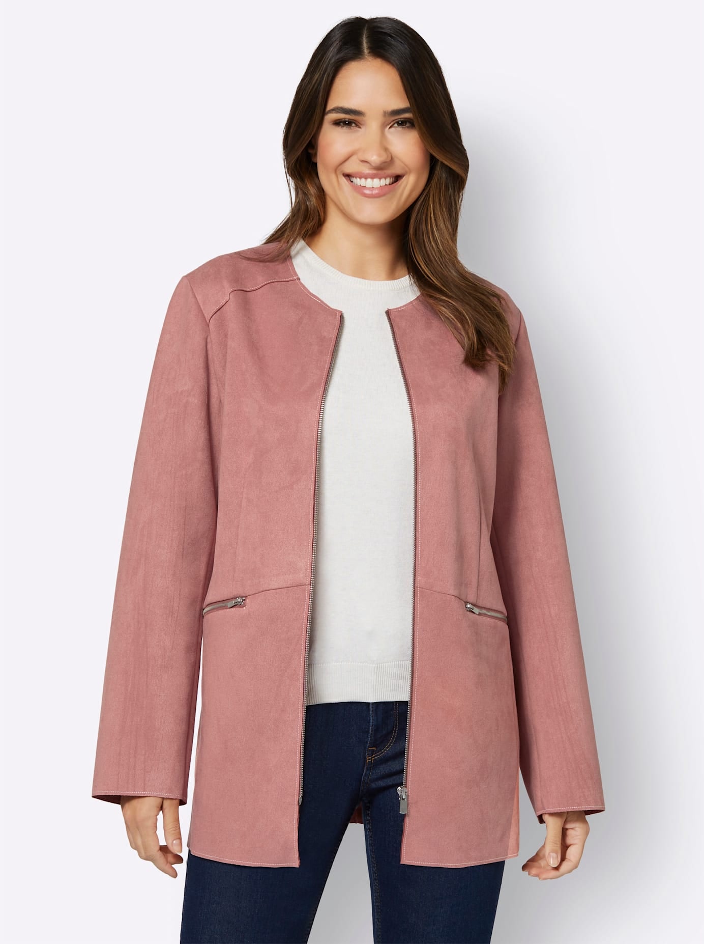 Classic Basics Lederimitatjacke, ohne Kapuze