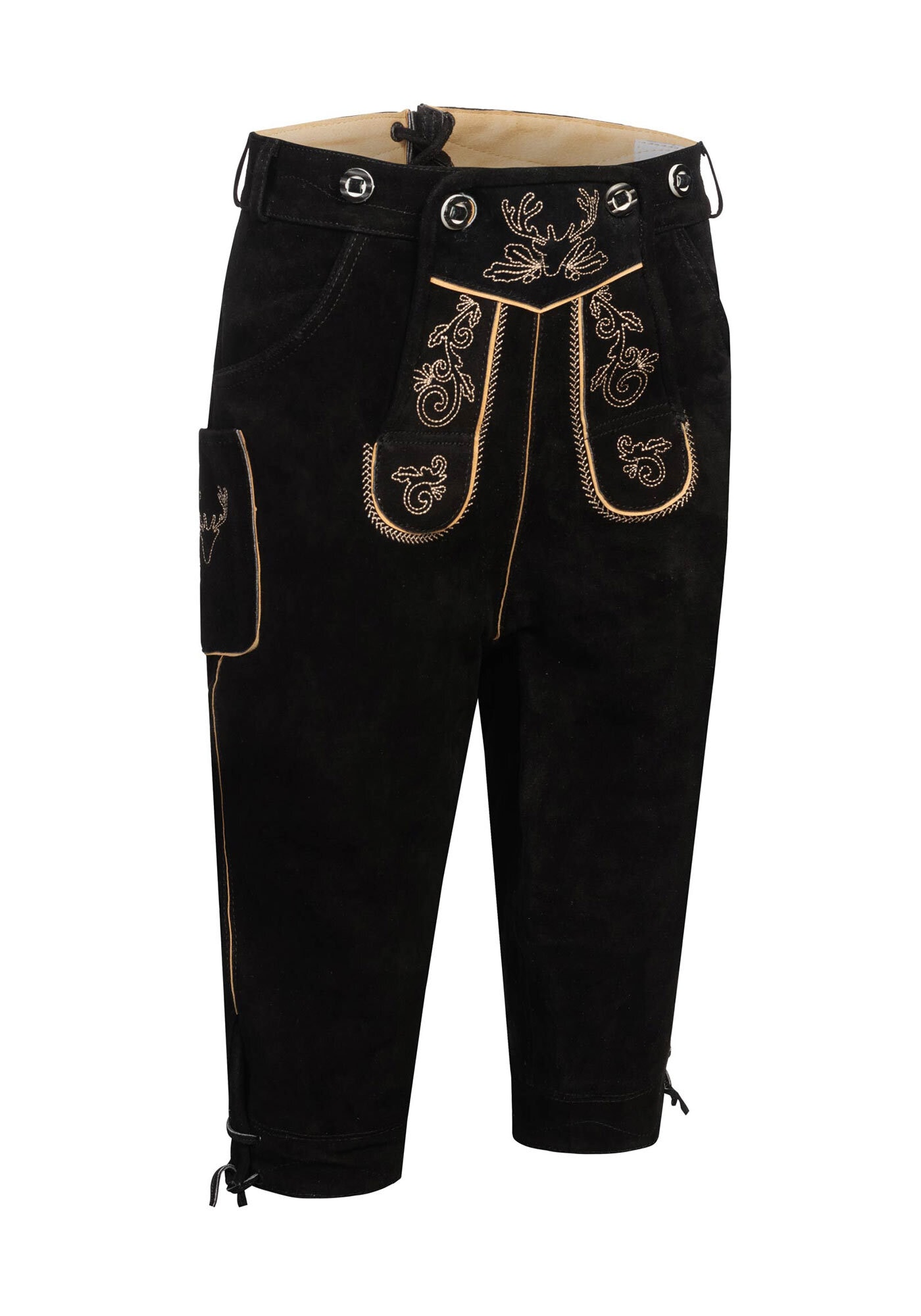 Alessandro Salvarini Trachtenlederhose »ASSeppl«, Lederhose aus Echtleder mit Träger im traditionellen Stil