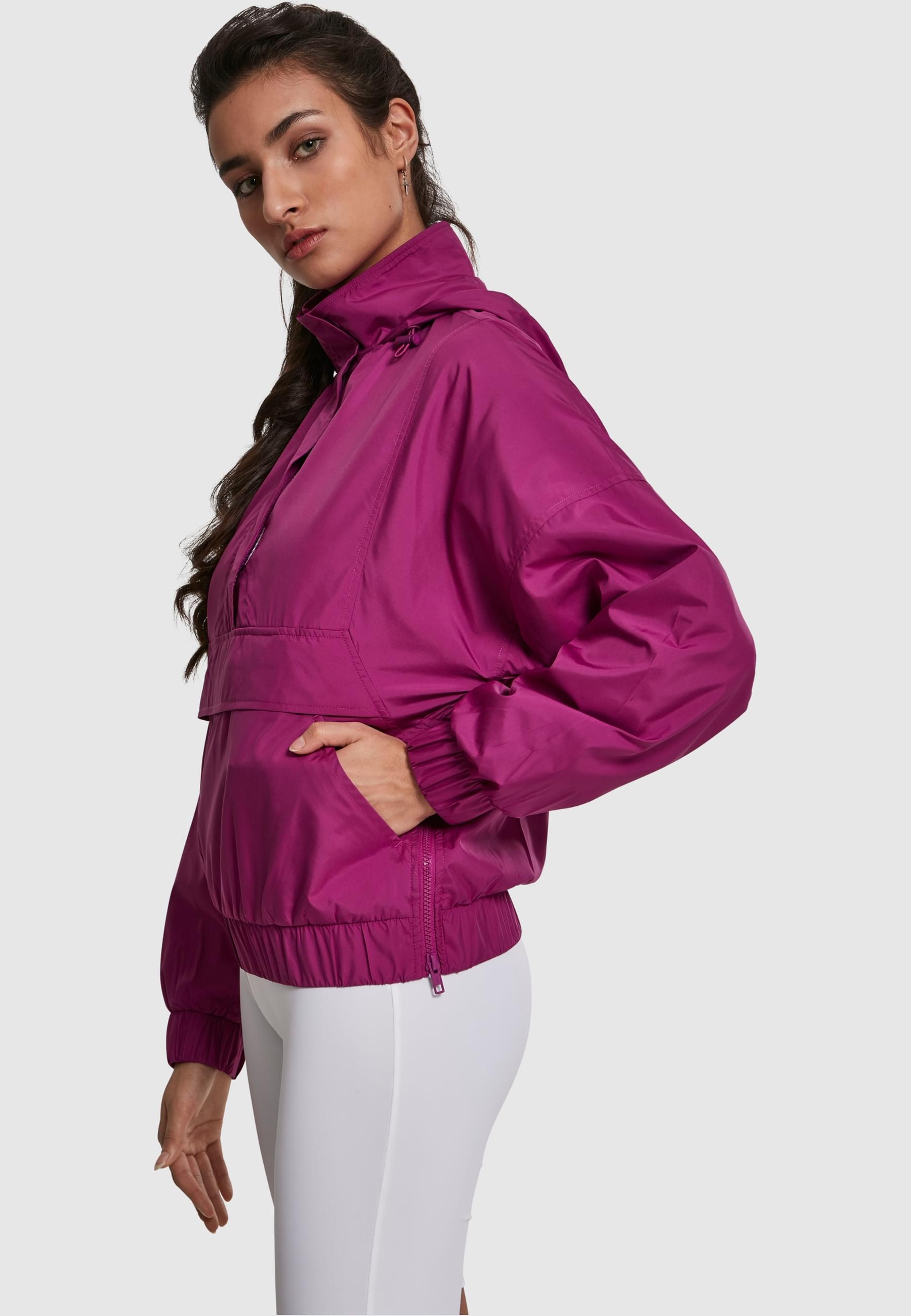 URBAN CLASSICS Allwetterjacke »Urban Classics Damen Ladies Panel Pull Over Jacket«, (1 St.), ohne Kapuze
