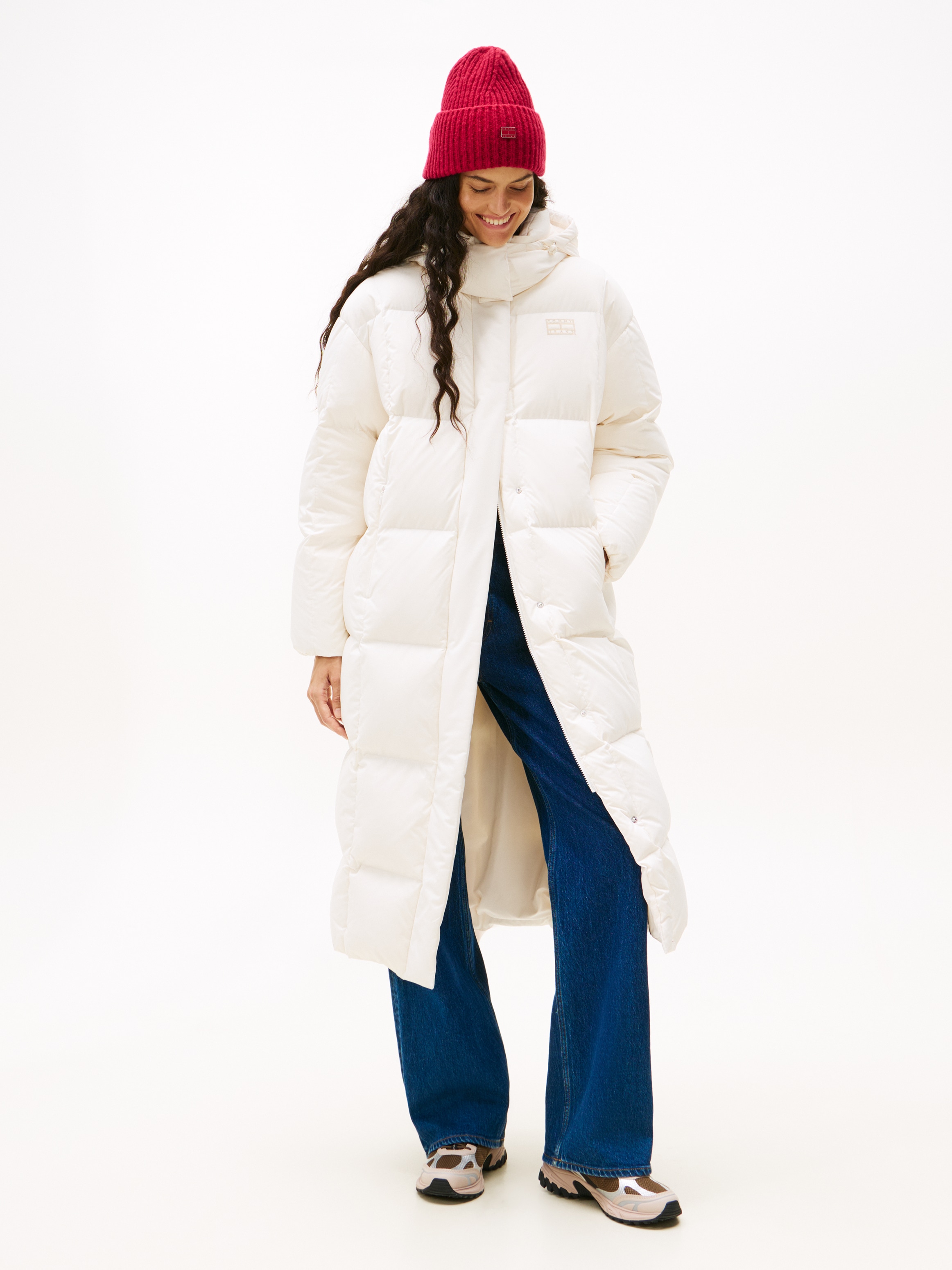 Tommy Jeans Steppmantel "TJW ALASKA GRID DWN MXI COAT EXT" günstig online kaufen