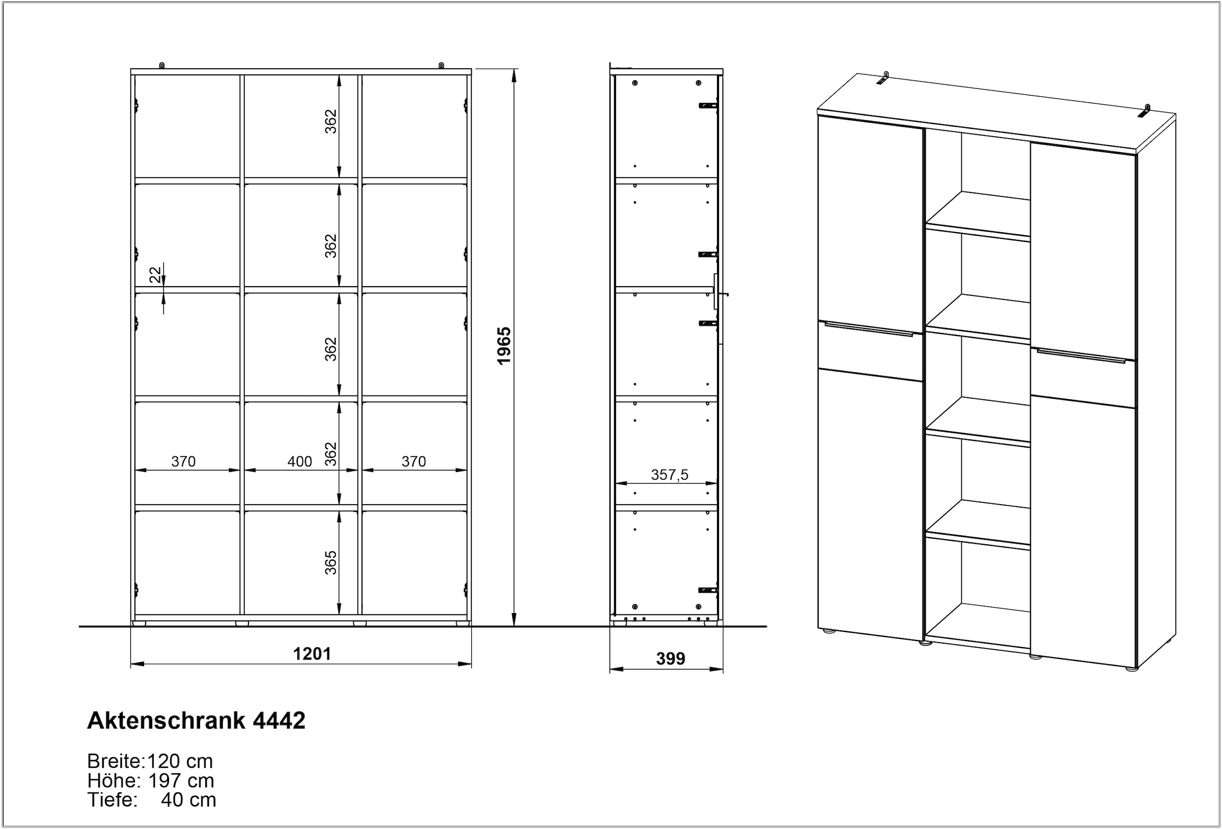 GERMANIA Aktenschrank »GW-Oviedo« 1 Stk. tlg. mit verstellbaren Einlegeböden