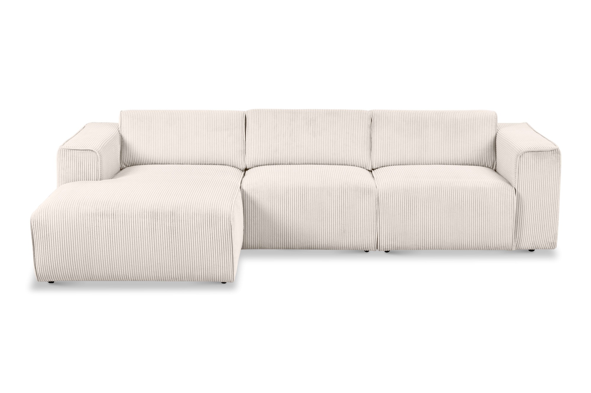 Home affaire Ecksofa "Noord mit Kedernaht, Breite 281 cm, L-Form" Cord, Str günstig online kaufen