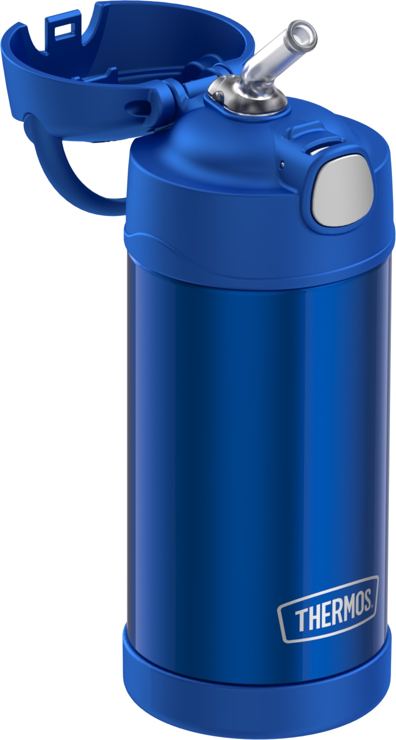 THERMOS Isolierflasche »FUNTAINER STRAW BOTTLE, doppelwandiger Edelstahl, spülmaschinenfest« 0,35l, mit Silikonstrohalm, absolut dicht