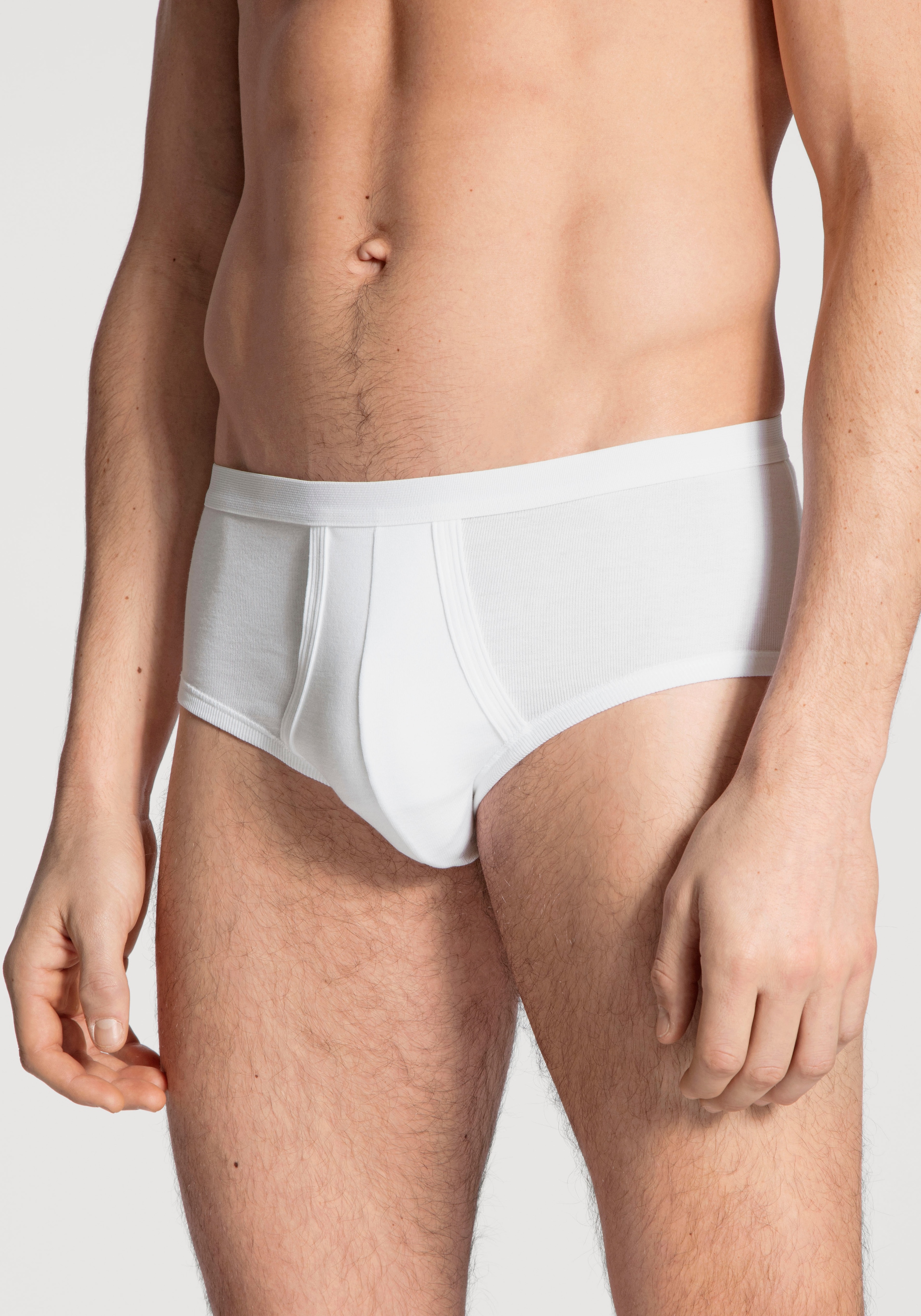 CALIDA Midislip "Twisted Cotton" mit Eingriff, Pure Cotton, Feinripp, weich günstig online kaufen