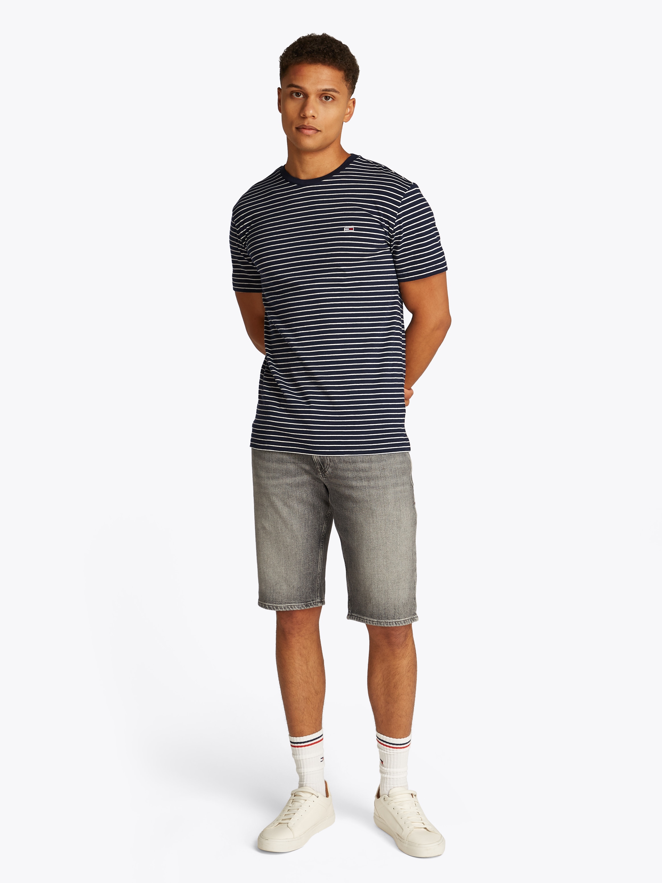 Tommy Jeans Rundhalsshirt »TJM SLIM STRIPE TEE«