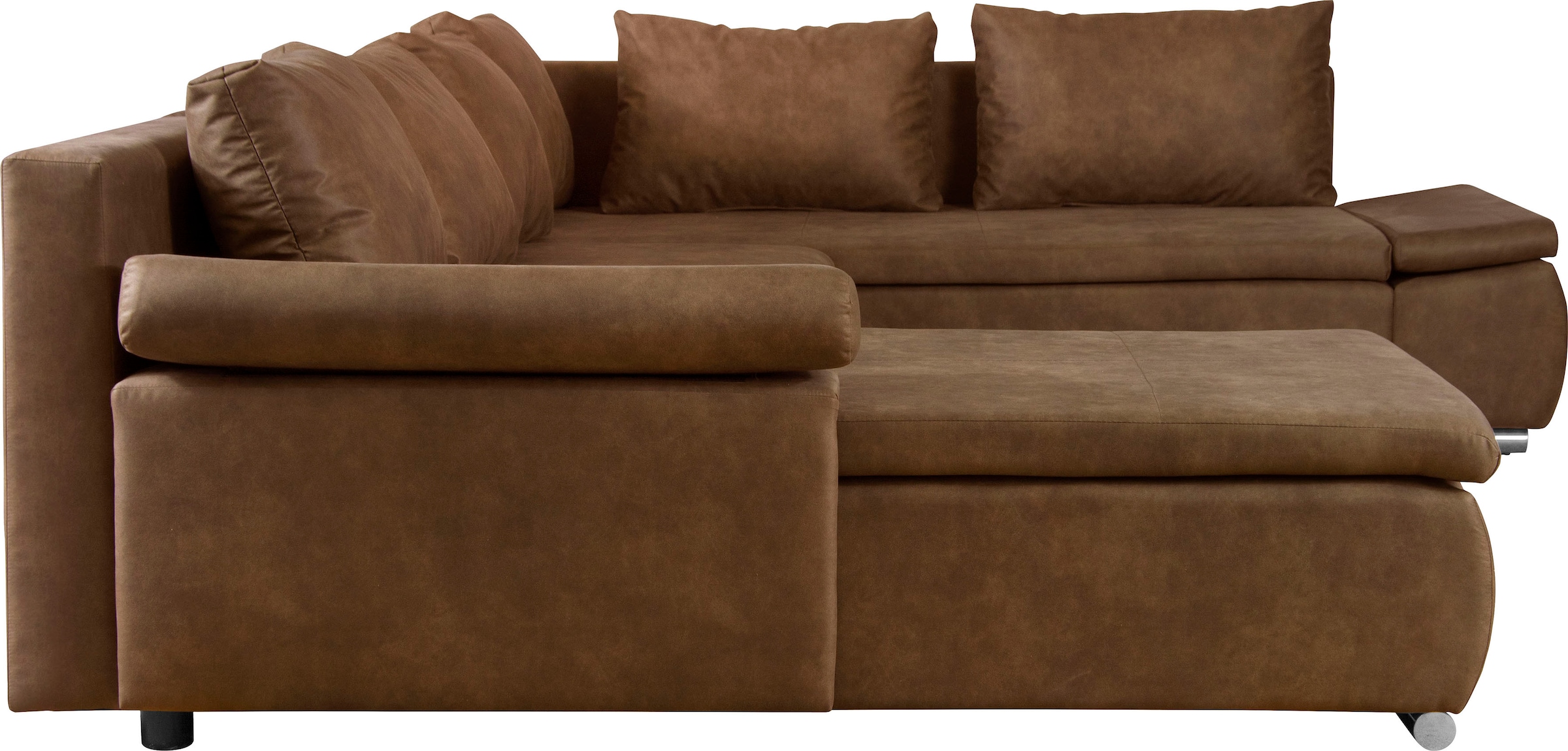 Home affaire Wohnlandschaft »Acra U-Form«, mit Bettfunktion und Bettkasten, in Mattenoptik