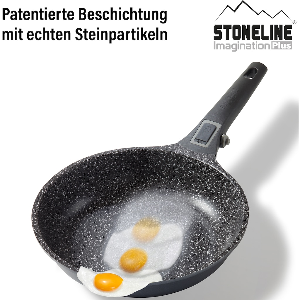 STONELINE Topf-Set »Imagination PLUS«, Aluminiumguss, (Set, 8 tlg., Bratentopf 24 cm, Kochtopf 20 cm, Stieltopf 18 cm, Bratpfanne 20/24 cm)