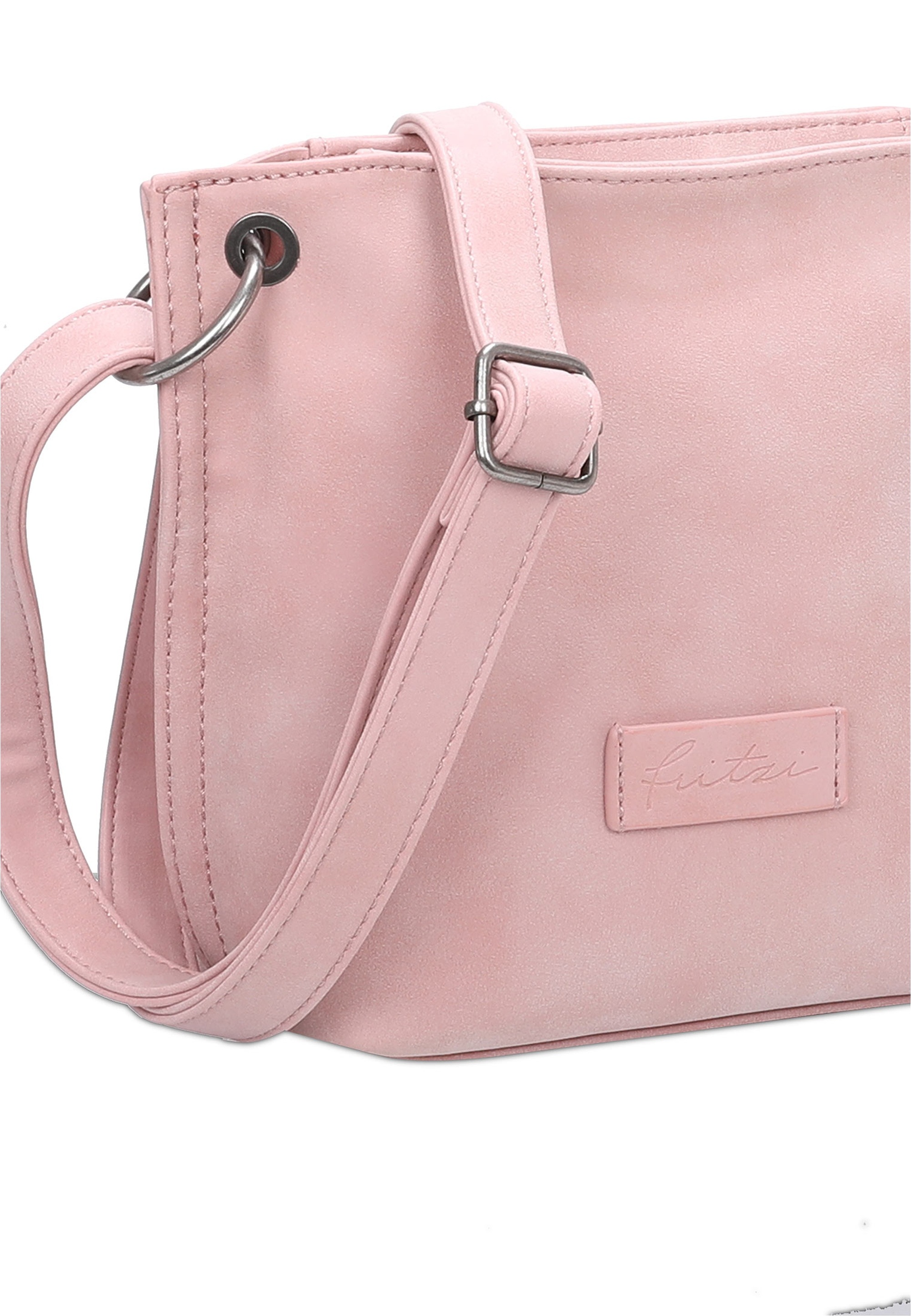 Fritzi Aus Preußen Umhängetasche FRITZI AUS PREUSSEN "Fritzi03N", Damen, Gr. B/H/T: 8,5cm x 22,5cm x 20,5cm, rosa, Polyurethan (PU), unifarben, Taschen Umhängetasche, mit abnehmbarer Schlüsselschlange 3