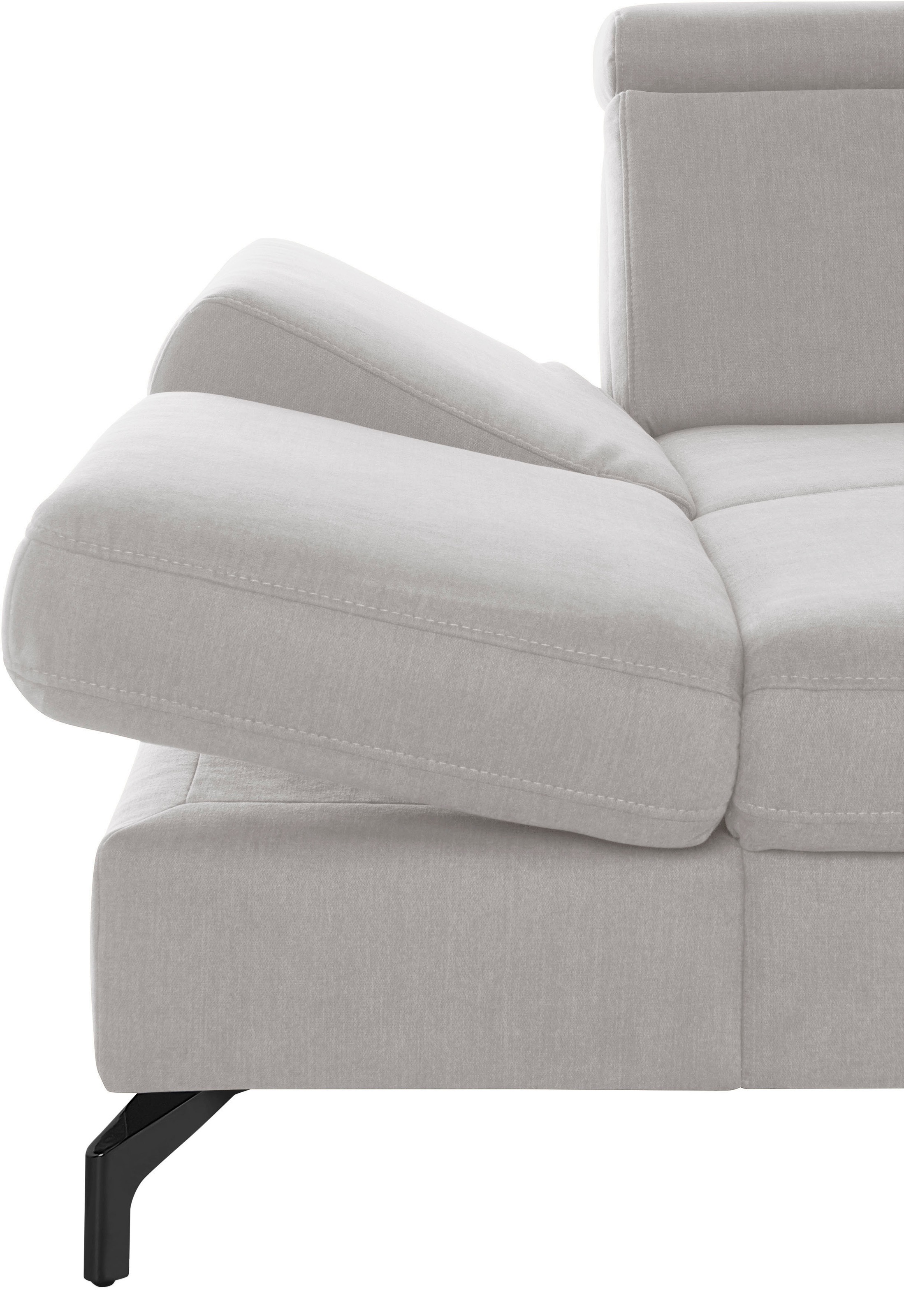 sit&more Wohnlandschaft »Brisbane U-Form«, Fußhöhe 12 cm, inklusive Sitztiefen-, Armteil- und Kopfteilverstellung