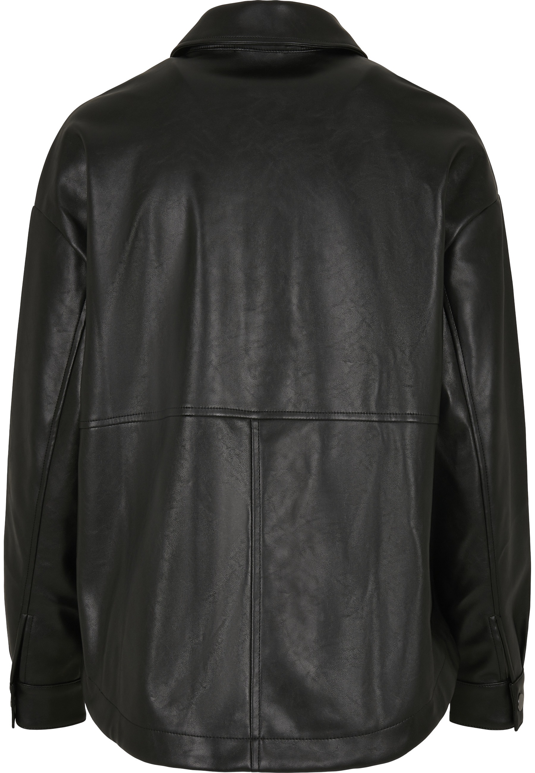 URBAN CLASSICS Hemdbluse »Urban Classics Damen Ladies Faux Leather Overshirt«