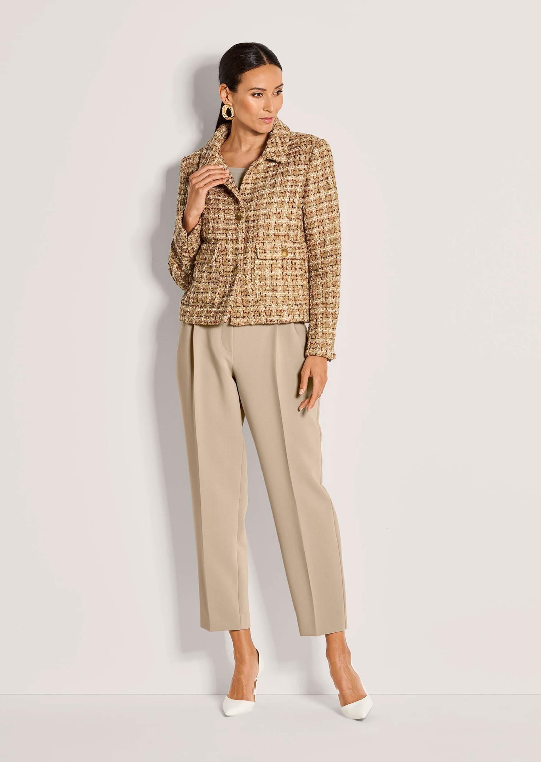 MADELEINE Jackenblazer »Tweedblazer Eleganter Businessblazer mit Hemdkragen«