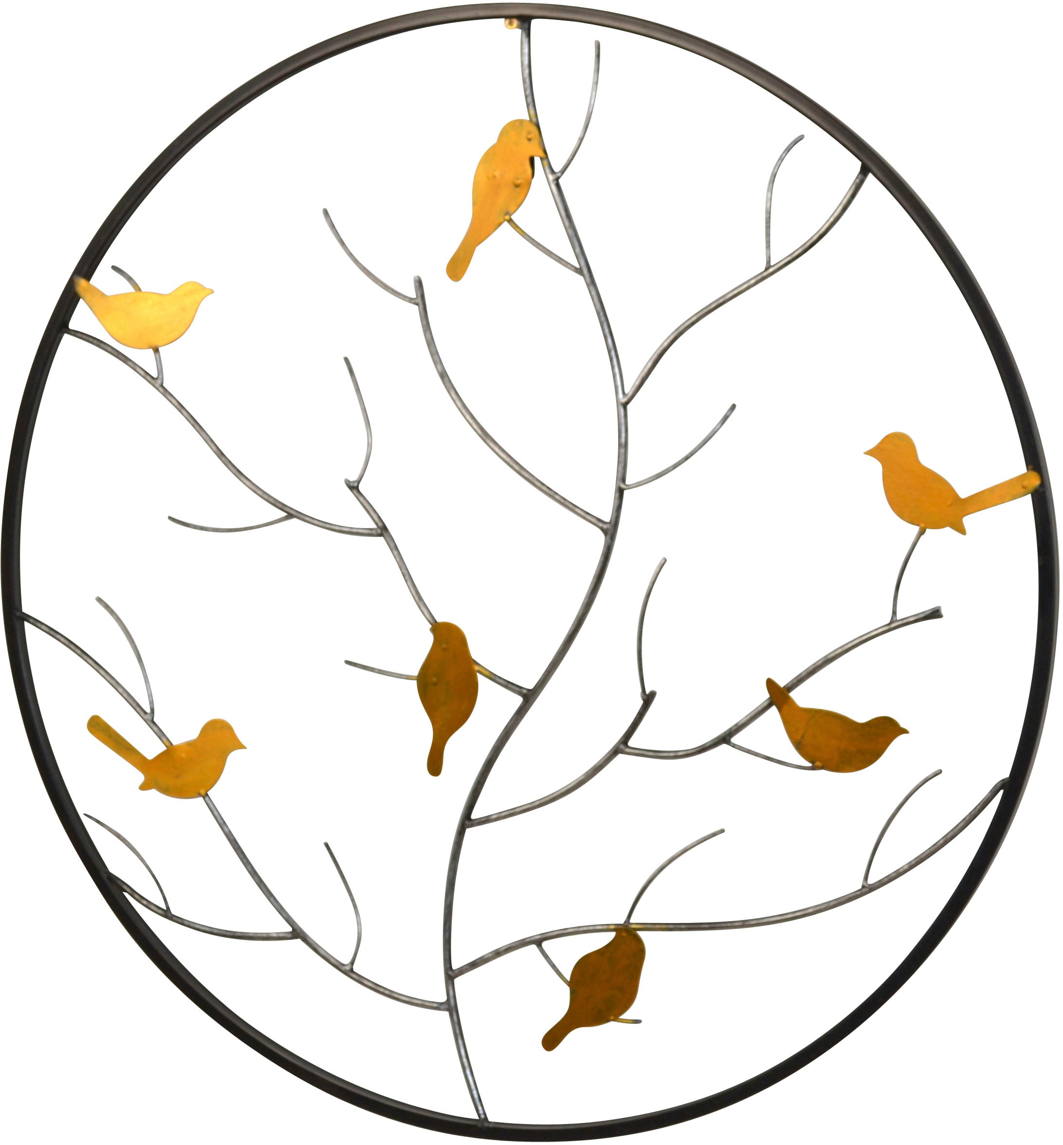 pajoma Wanddekoobjekt "Wanddekoration" goldene Vögel auf Herbstzweig, Metal günstig online kaufen
