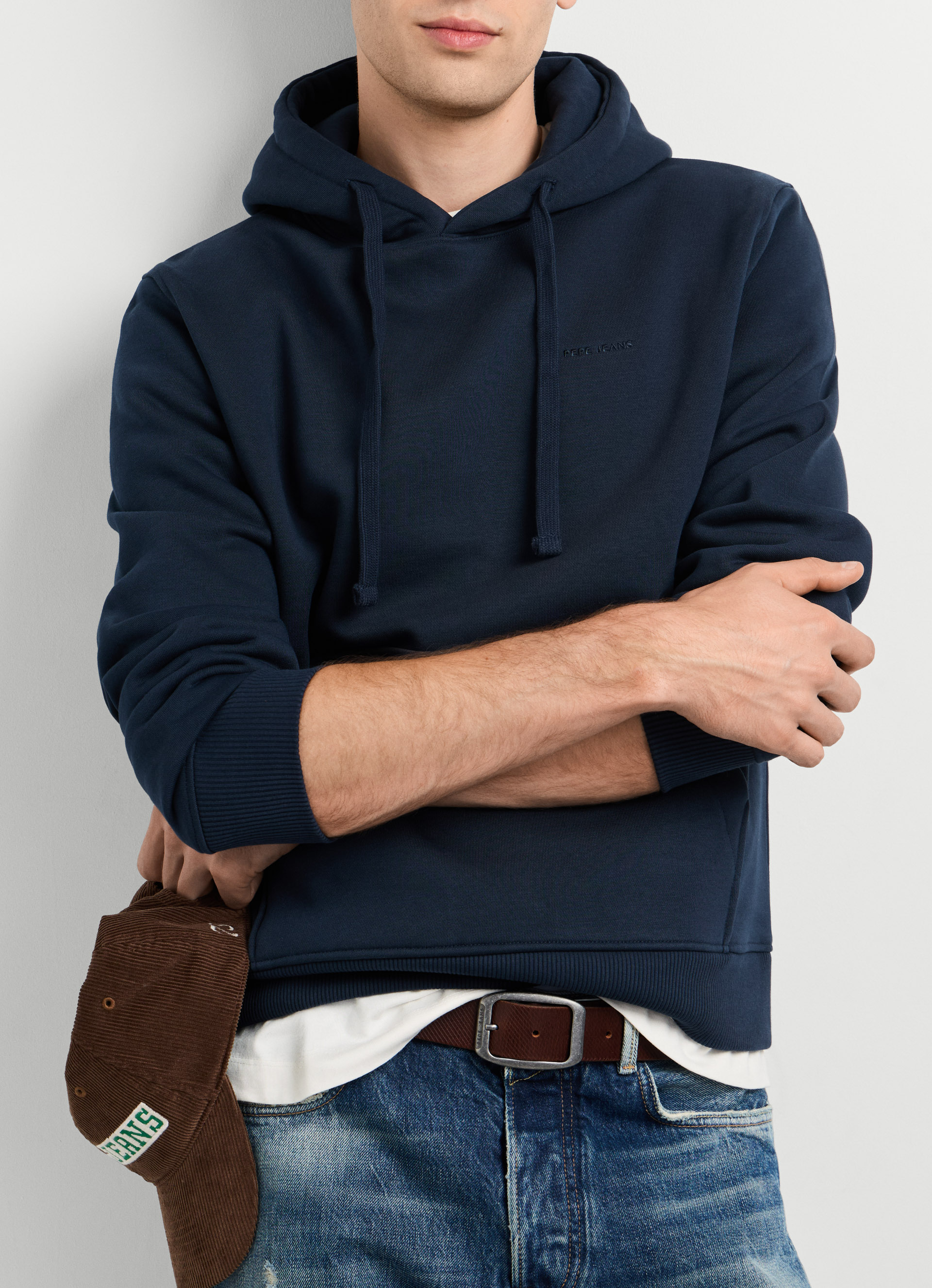 Pepe Jeans Hoodie "JEFFERSON HOODY", mit Logostickerei, Baumwollmix