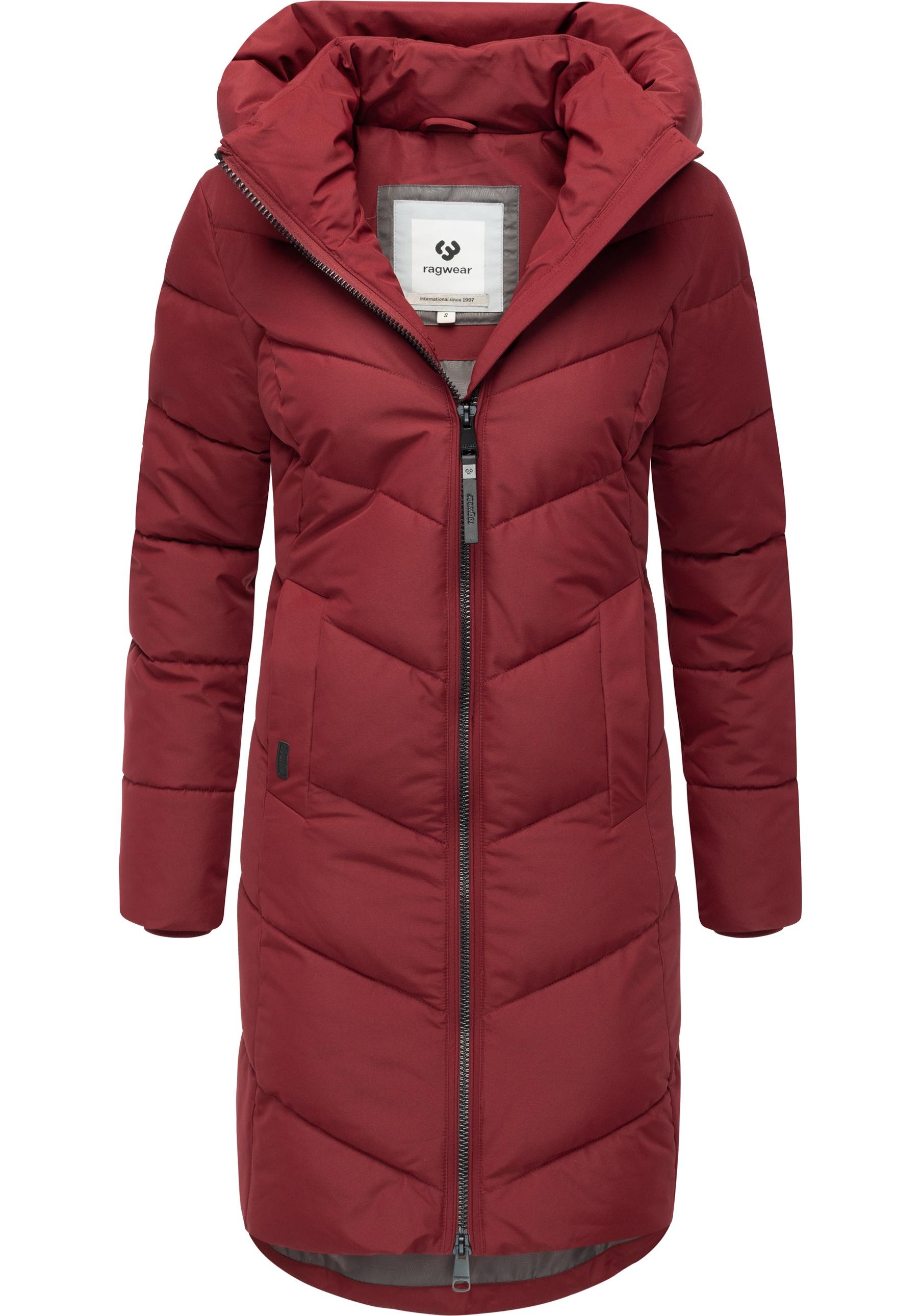 Ragwear Steppmantel »Natalin YOUMODO«, Warmer Damen Wintermantel mit V-Steppung und Kapuze