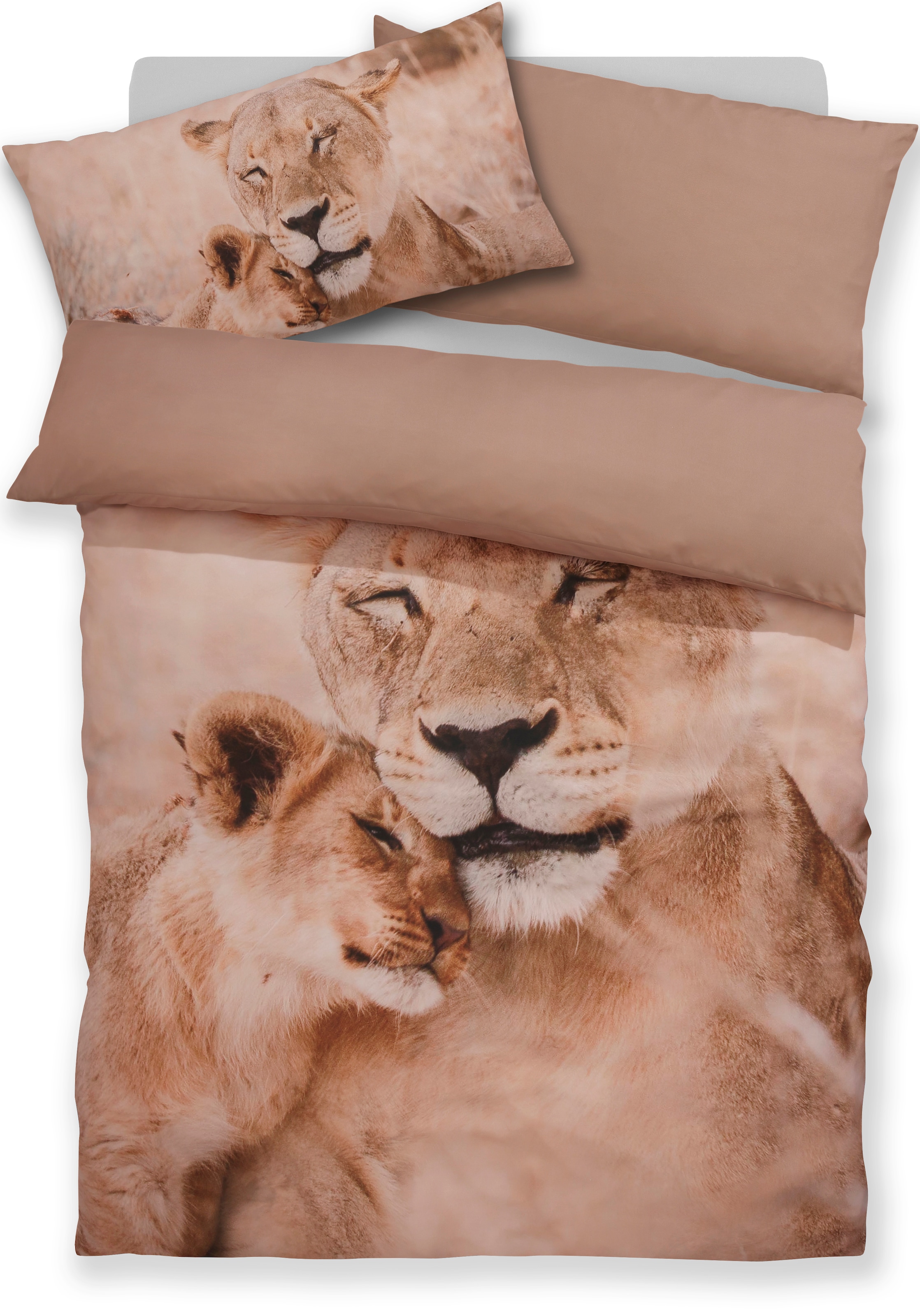 OTTO home Bettwäsche "Lyki" 2 ab Größe 135x200 cm, 100% Polyester, Katze, P günstig online kaufen