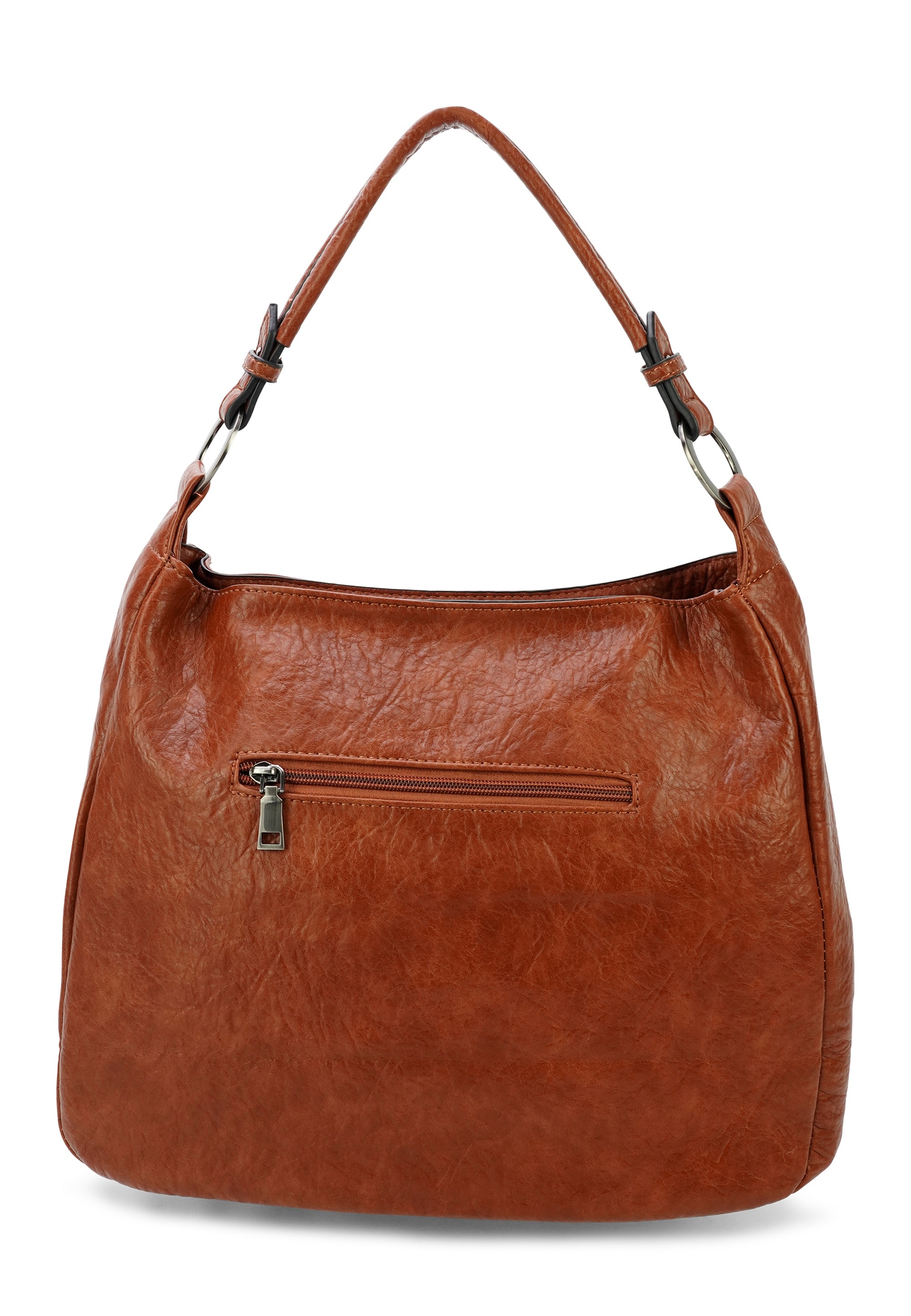 Henkeltasche HARPA "TILDA", Damen, Gr. B/H/T: 15cm x 30cm x 35,5cm, cognac, Polyurethan (PU), unifarben, Taschen, mit geräumigem Hauptfach und Innentaschen 3