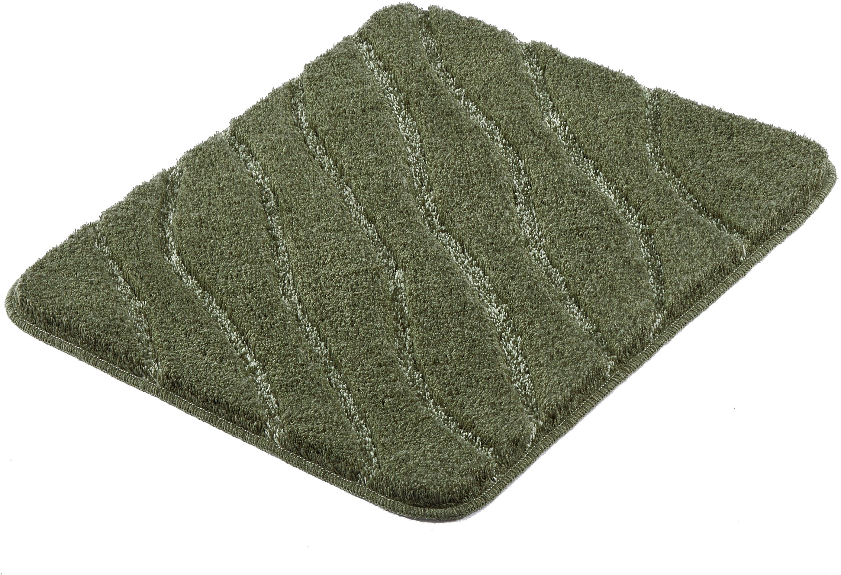 Kleine Wolke Badematte "Tram, Badvorleger, Badezimmer Teppich" Höhe 20 mm rutschhemmend beschichtet fußbodenheizungsgeeignet Badteppich, modernes Wellen Design, Hoch-Tief Effekt