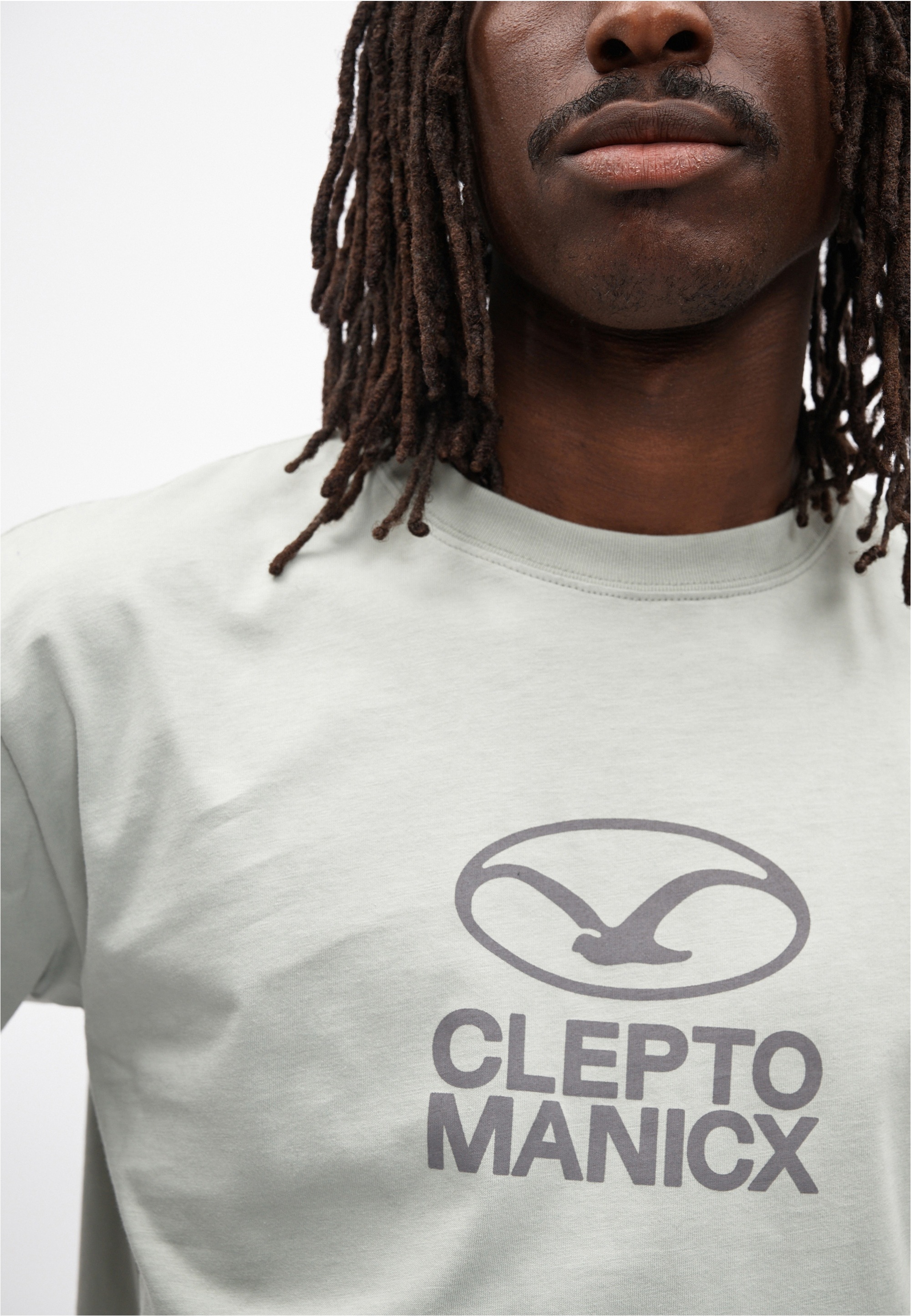 Cleptomanicx T-Shirt »Möwe Plate« mit großem Front-Print