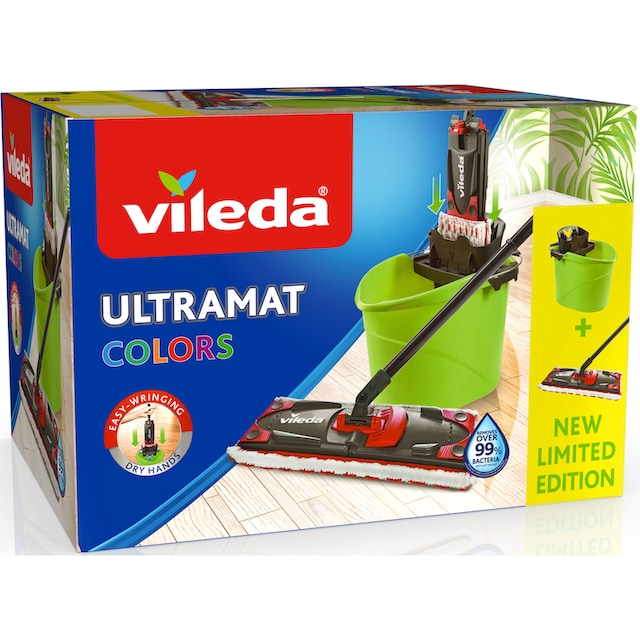 Vileda Bodenwischer-Set »Ultramax 2in1 Colors«, (Set, 3 St.), Ultramax  System mit 3-teiligem Stiel, Mikrofaser-Bezug, Eimer günstig | BAUR