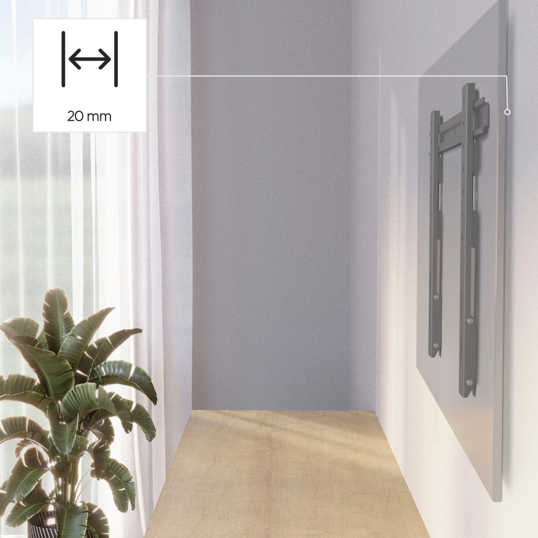 Hama TV-Wandhalterung »Wandhalterung (TILT "Ultraslim",37" - 90", VESA 600x400)«, bis 229 cm Zoll
