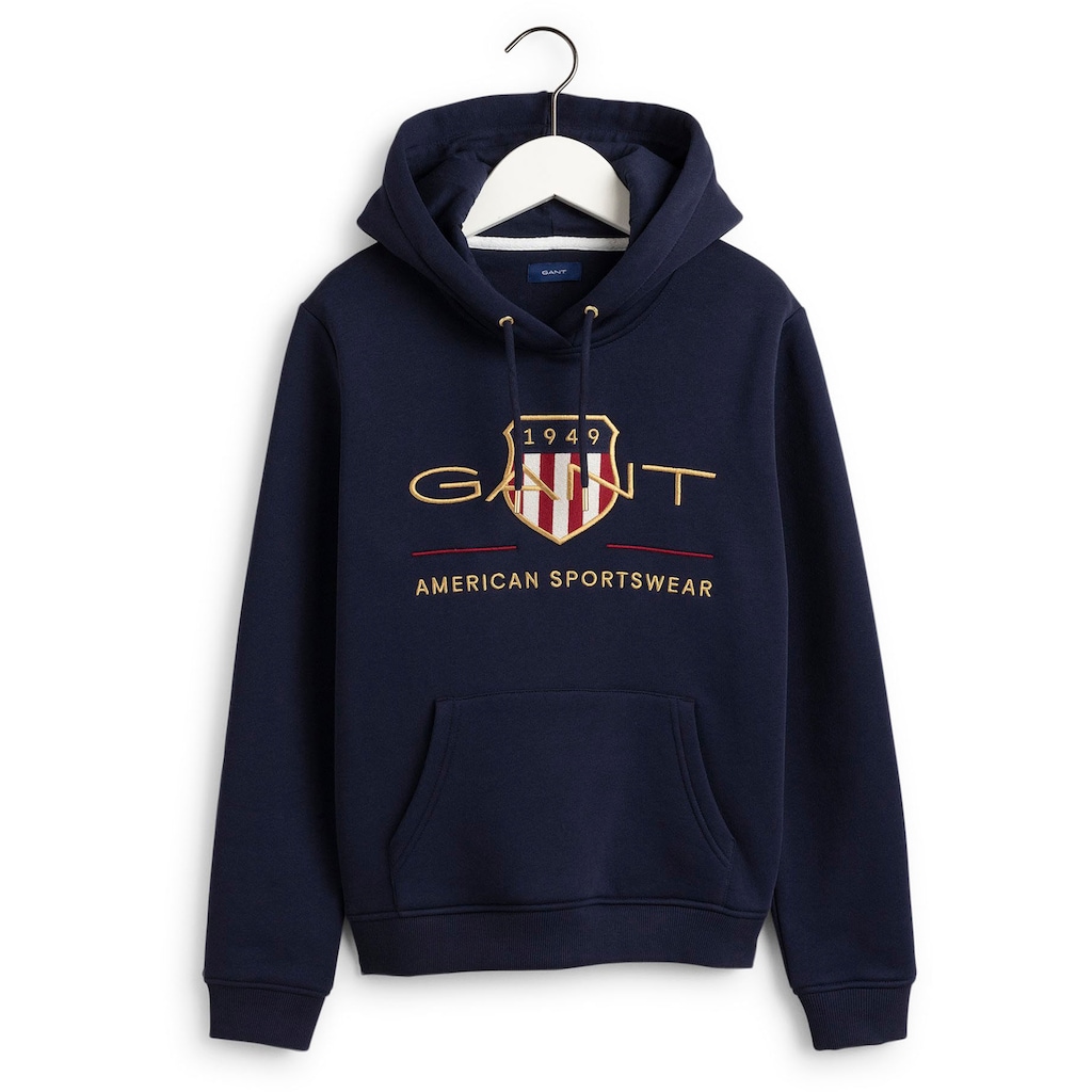 Gant Kapuzensweatshirt »Archive Shield Hoodie« mit Logo-Stickerei auf der Brust