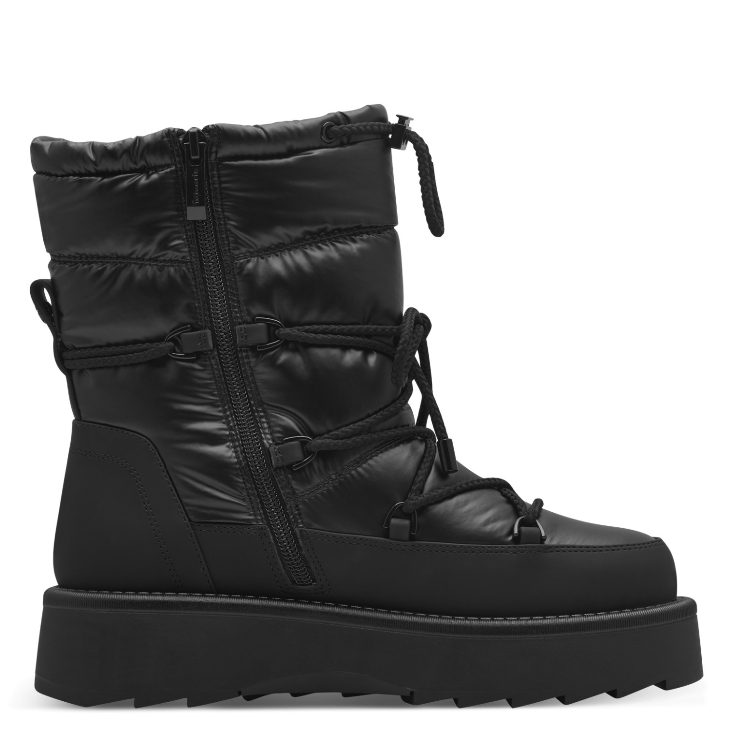 Tamaris Winterboots  Plateau, Winterstiefelette mit aufgesetzter Schnürung und Ösen