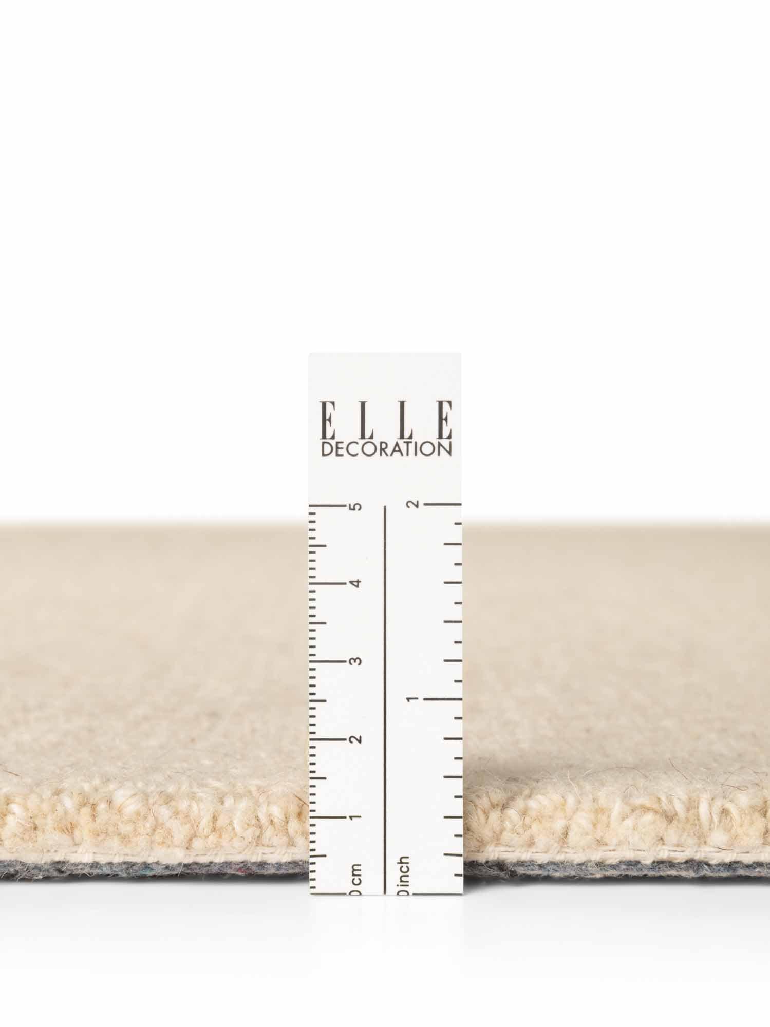 ELLE DECORATION Wollteppich »Knots« rund 13 mm Höhe Handtuft, Wolle, Rund, Feines Bouclé, Wohnzimmer, Schlafzimmer, Natur