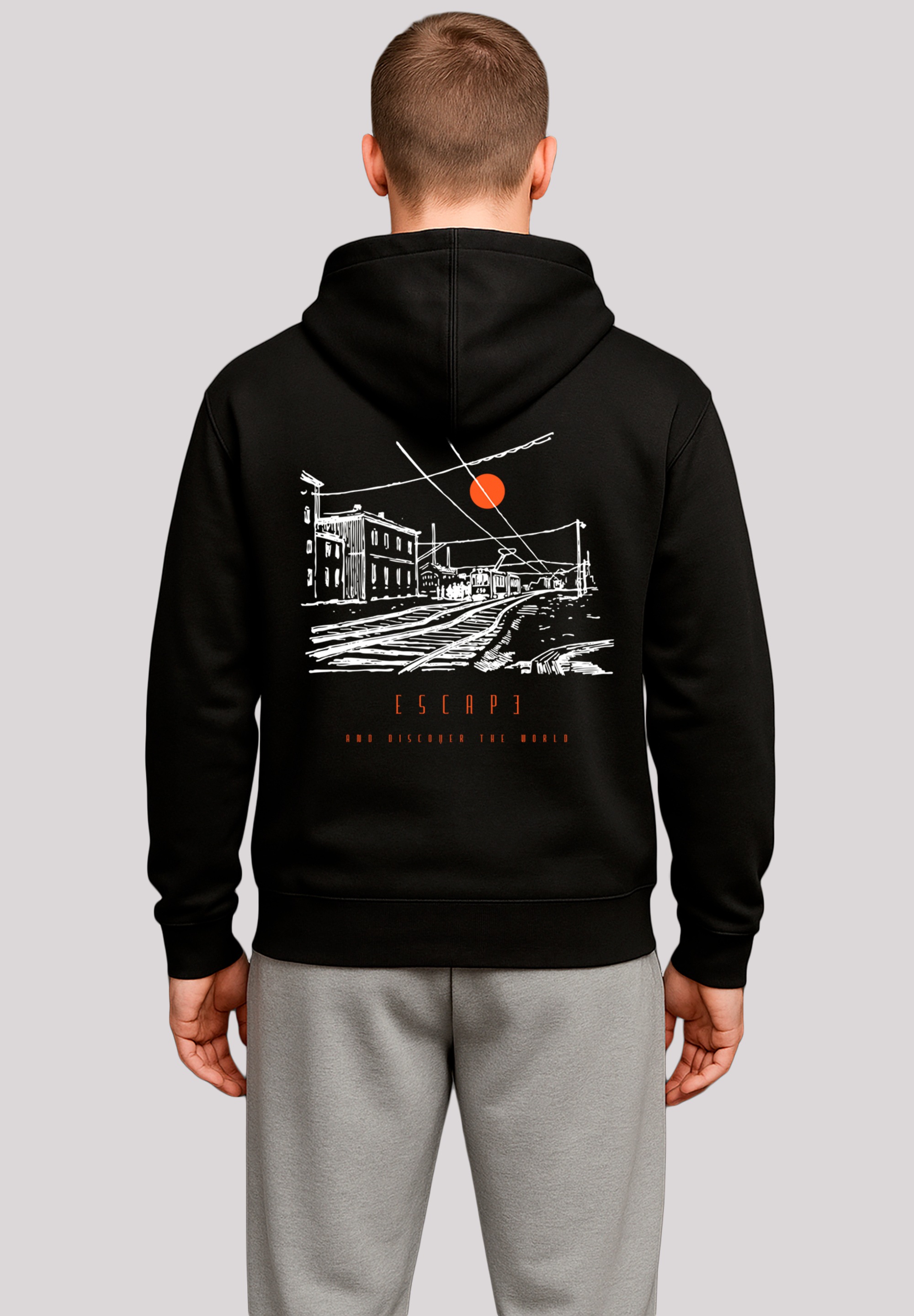 F4NT4STIC Kapuzenpullover "Escape Discover the World Town Train Station" Pr günstig online kaufen
