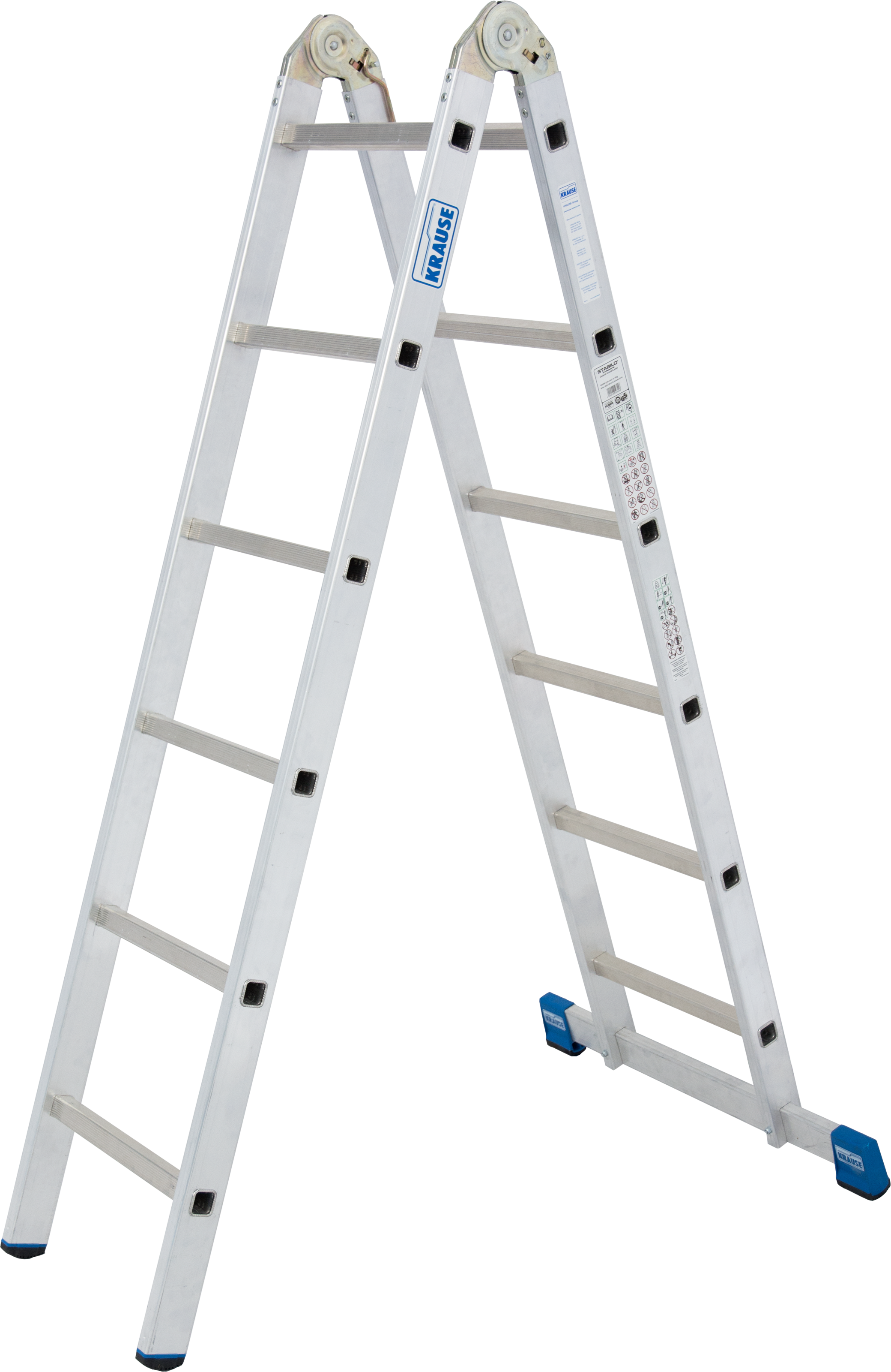 KRAUSE Gelenkleiter »Stabilo«, Combileiter mit 2x3 und 2x6 Sprossen