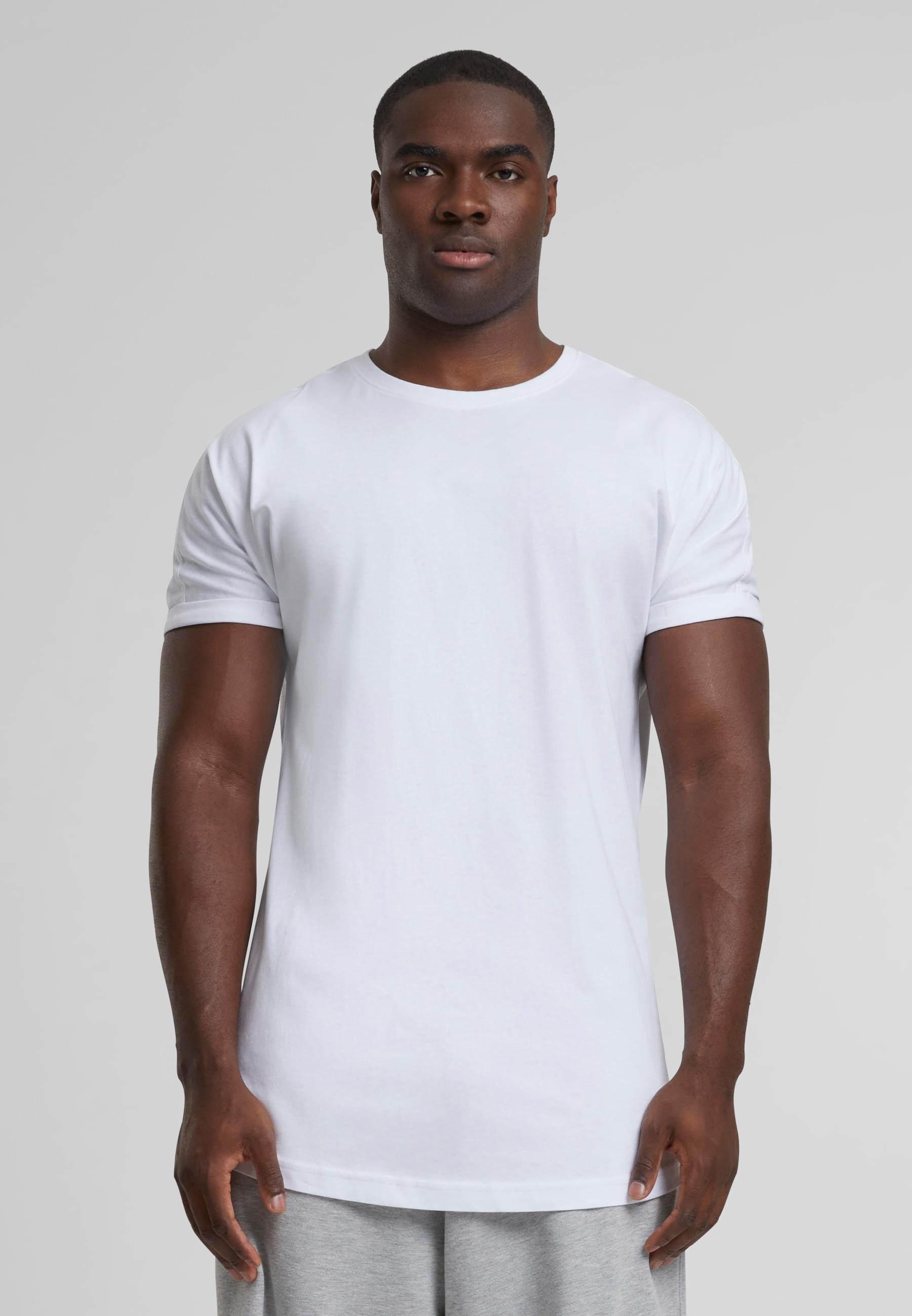 URBAN CLASSICS T-Shirt »Urban Classics Herren Long Shaped Turnup Tee«, (1 tlg.)