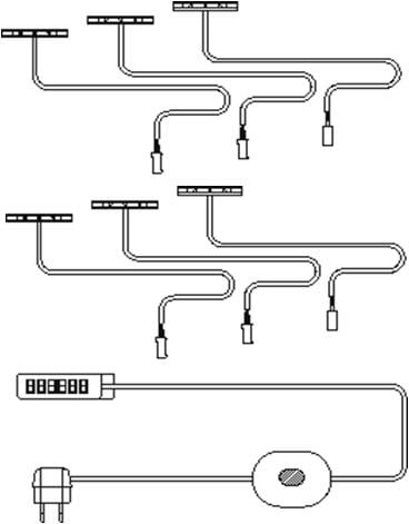 flammig-flammig Schrankinnenraumbeleuchtung | 3 LED trendteam »Glaskantenbeleuchtung«, BAUR