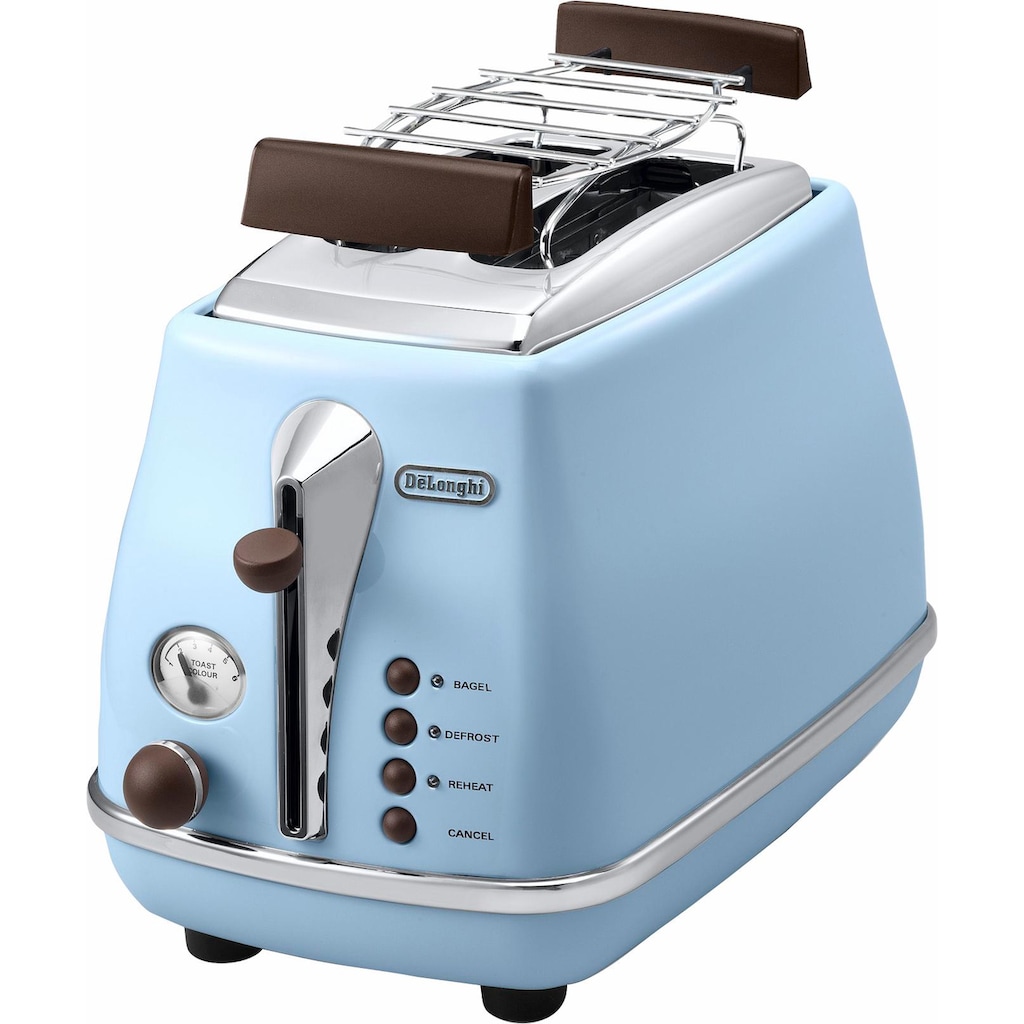 De'Longhi Toaster »Incona Vintage »CTOV 2103.AZ««, 2 kurze Schlitze, 900 W