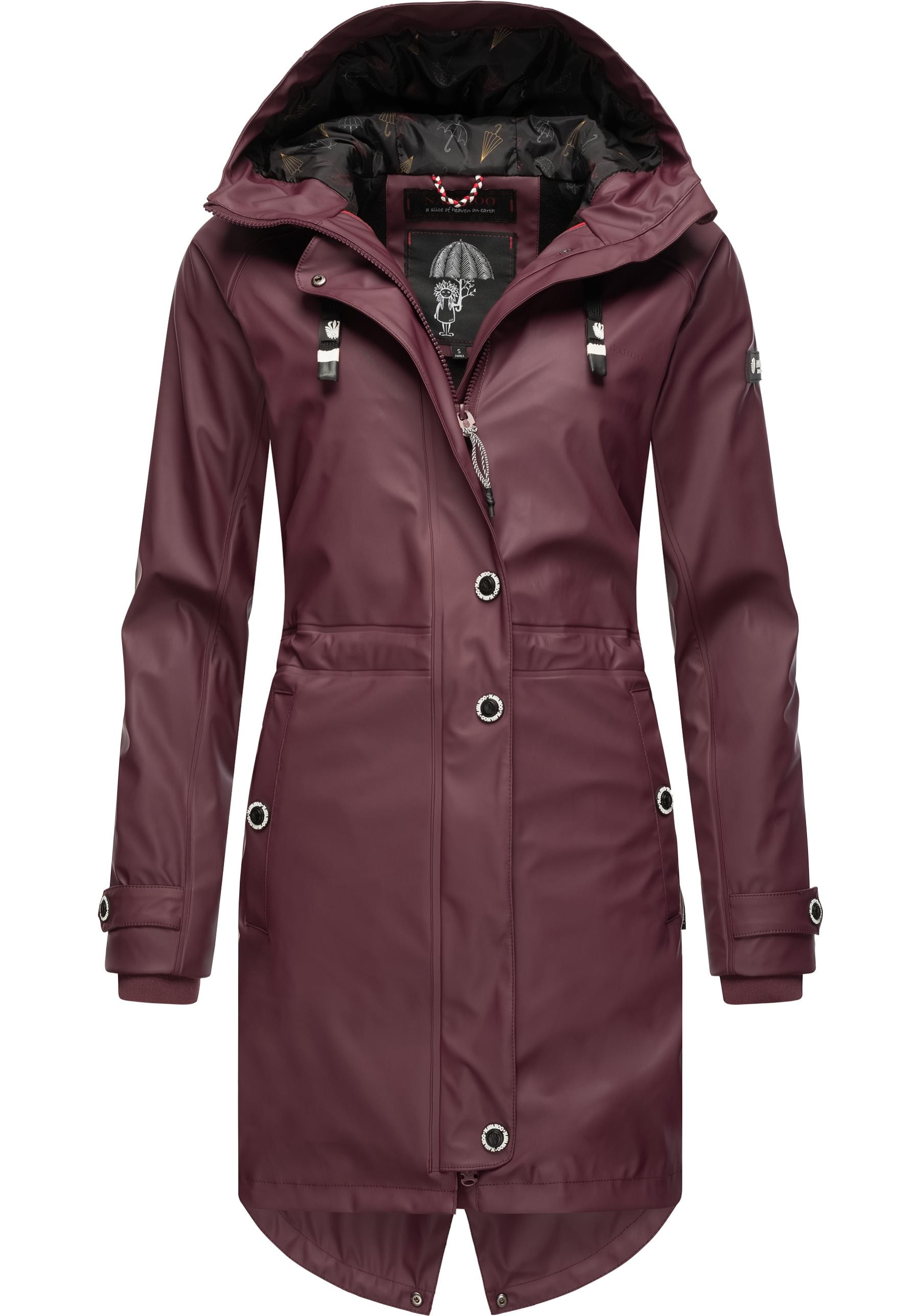 Navahoo Regenjacke »Rainy Flower«, mit Kapuze, modischer Damen Regenmantel mit Kapuze