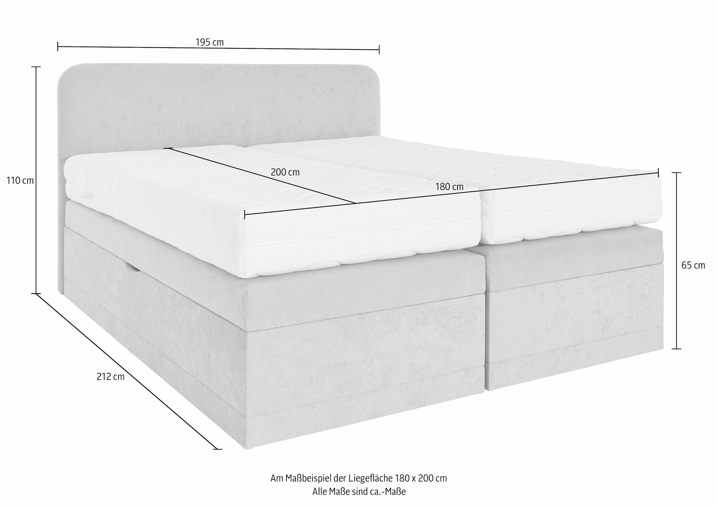 Westfalia Schlafkomfort Boxspringbett, wahlweise mit Bettkasten