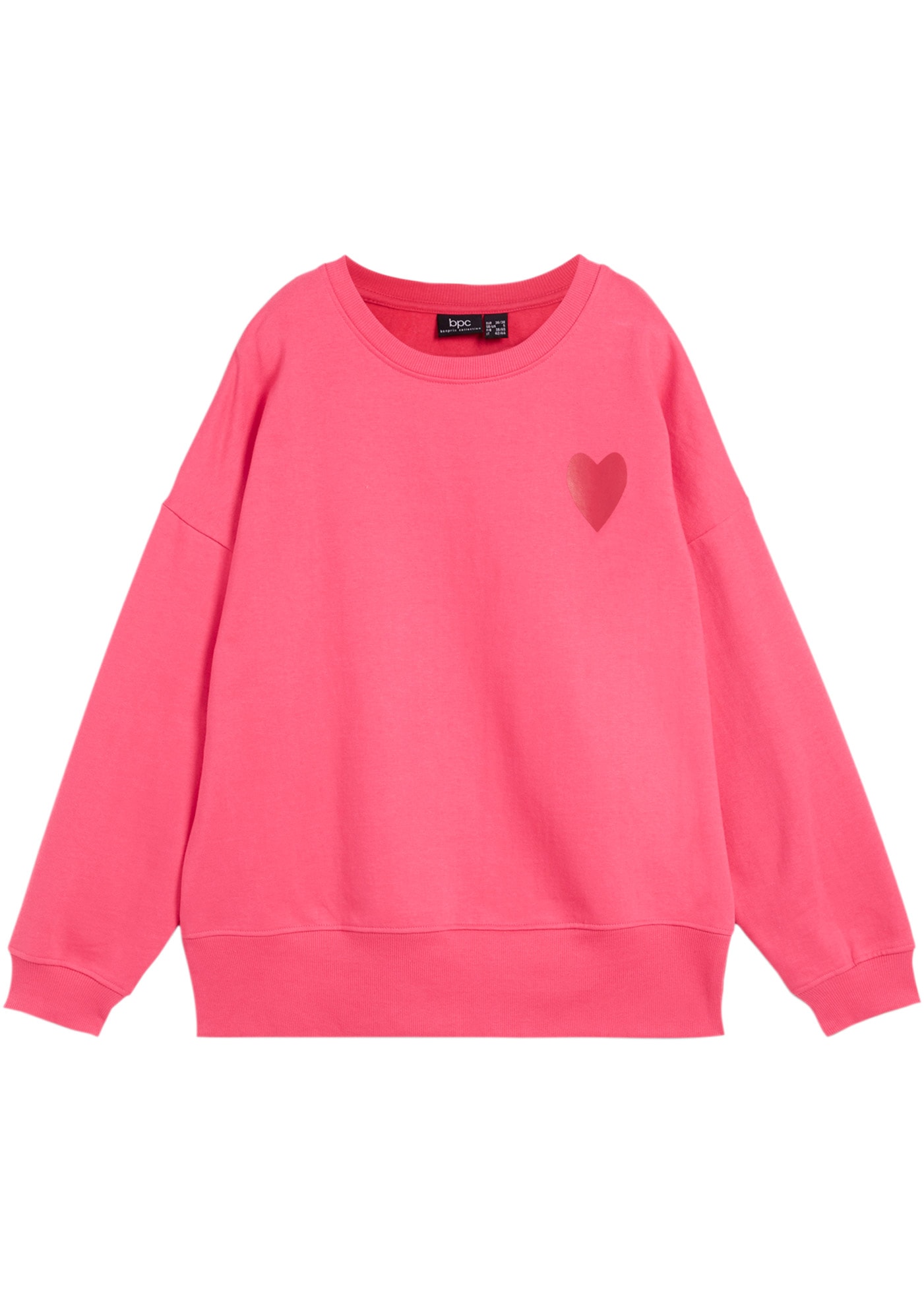 bonprix Sweatshirt , lässiger Schnitt, überschnittene Schulter, Oversize-Passform
