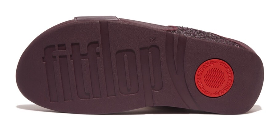 Fitflop Pantolette »Lulu«, Badeschuh, Pool Slides, Sandale mit grobem Glitter aus PET verziert