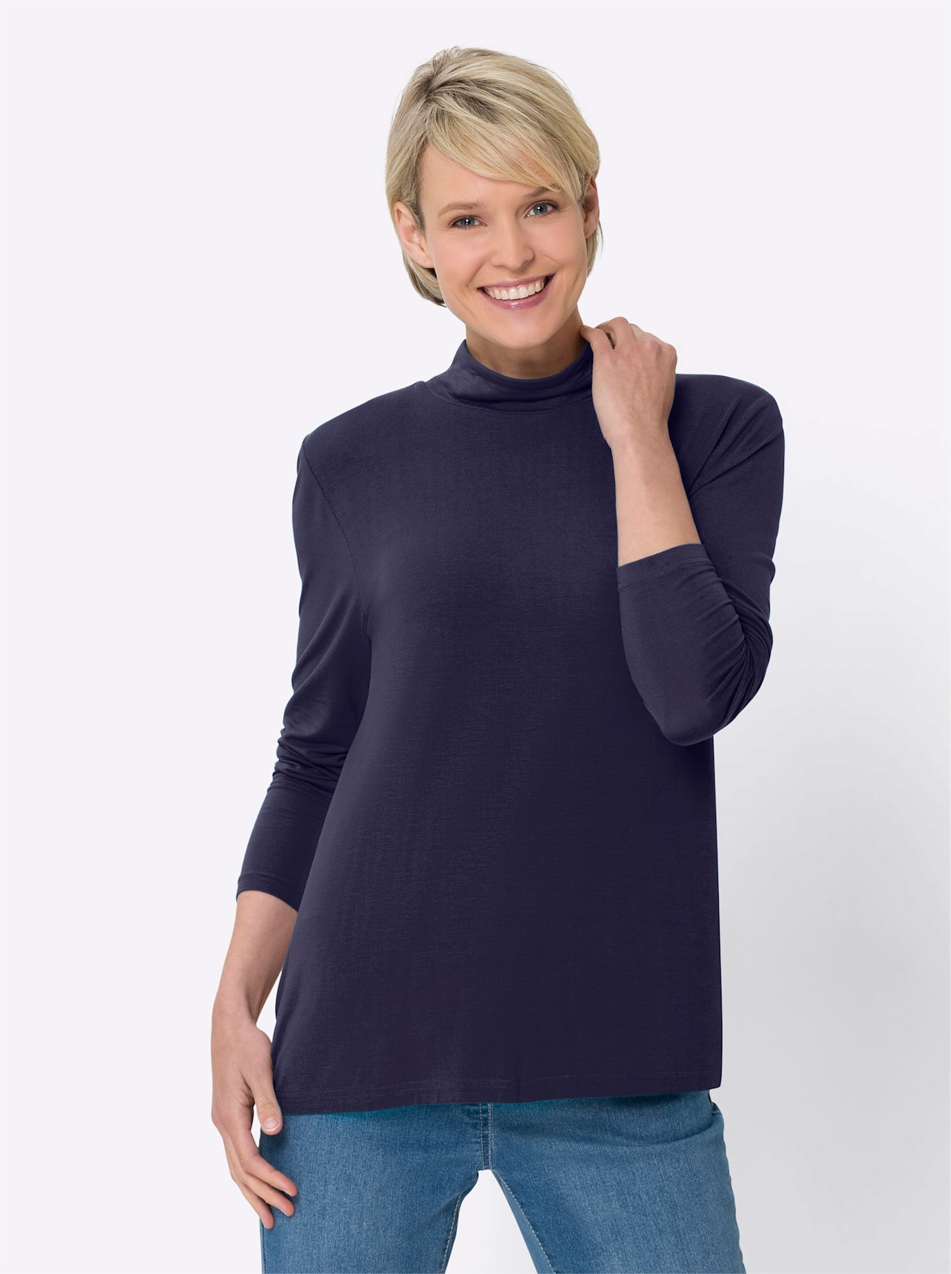 Classic Basics Stehkragenshirt "Stehkragen-Shirt" 1 Stk. günstig online kaufen