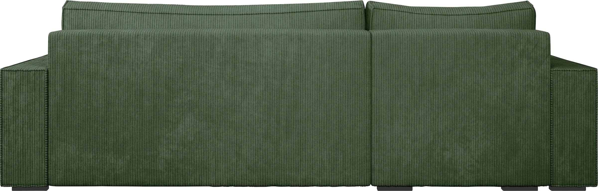 INOSIGN Ecksofa »Winton Cordsofa / Schlafsofa 253 cm«, Cord, Recamiere wechselbar, Schlaffunktion (130/208cm), Bettkasten